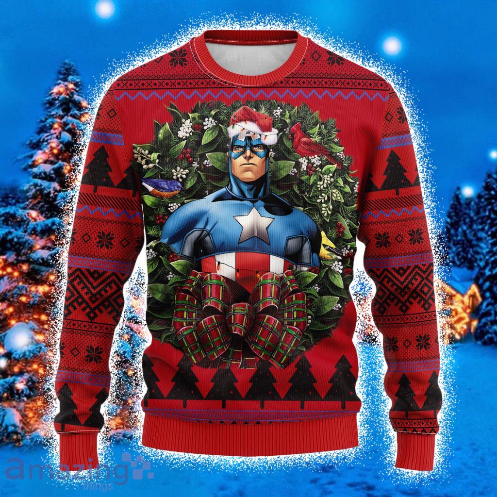 Captain america ugly outlet christmas sweater