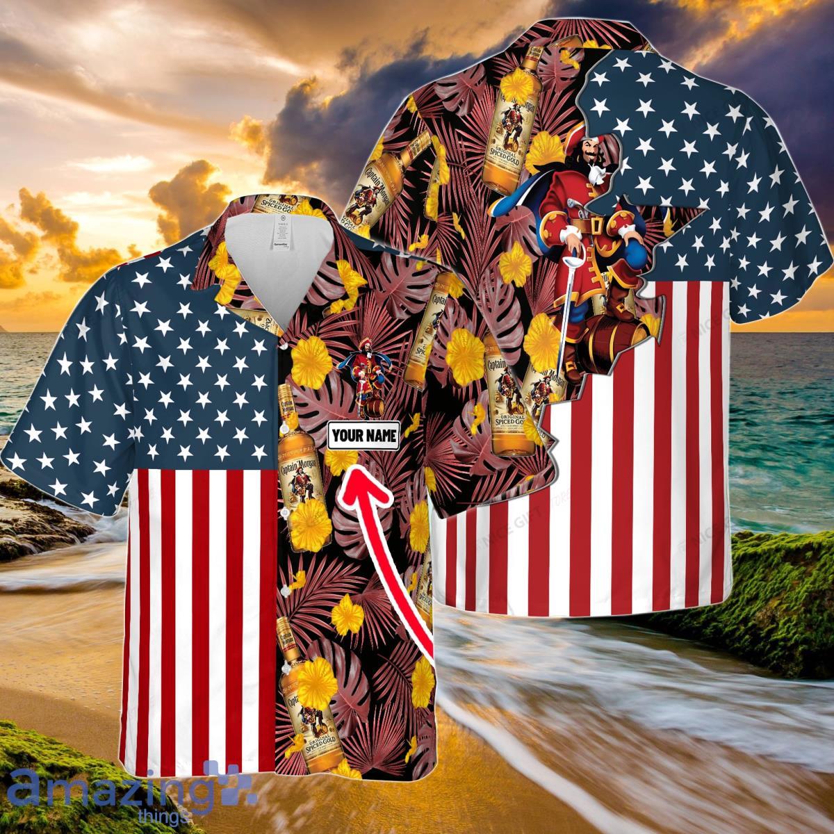 Captain Morgan Custom Name Hawaiian Shirt Great Gifts For Men And Women Product Photo 1