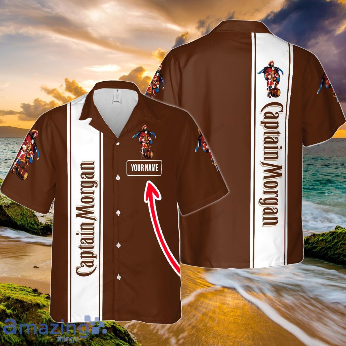 Captain Morgan Custom Name Hawaiian Shirt Summer Beach Hawaiian Shirt Product Photo 1