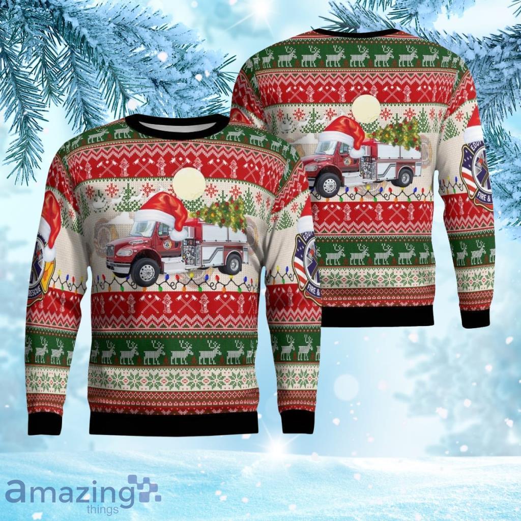 Carlsbad, New Mexico, Eddy County Fire & Rescue Aop Ugly Sweater 3D Gift For Men And Women Product Photo 1