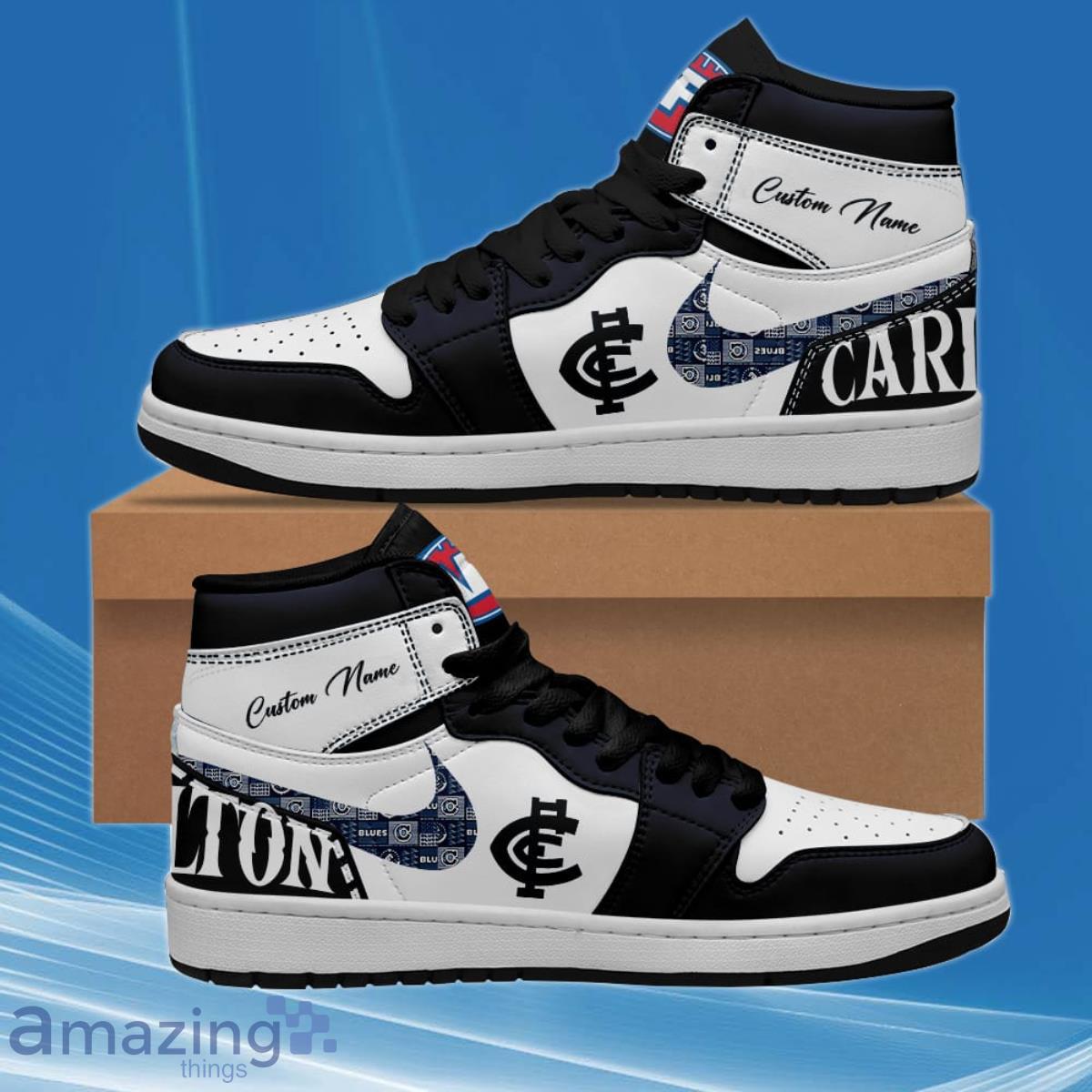 Carlton Blues AFL Air Jordan Hightop Custom Name Product Photo 1