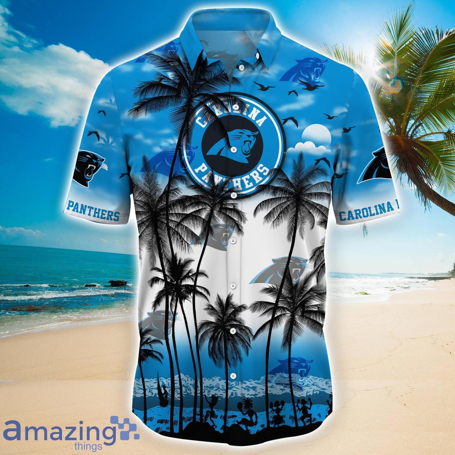 NFL Carolina Panthers Hawaiian Shirt, Summer Vacation Gift For Fans in 2023