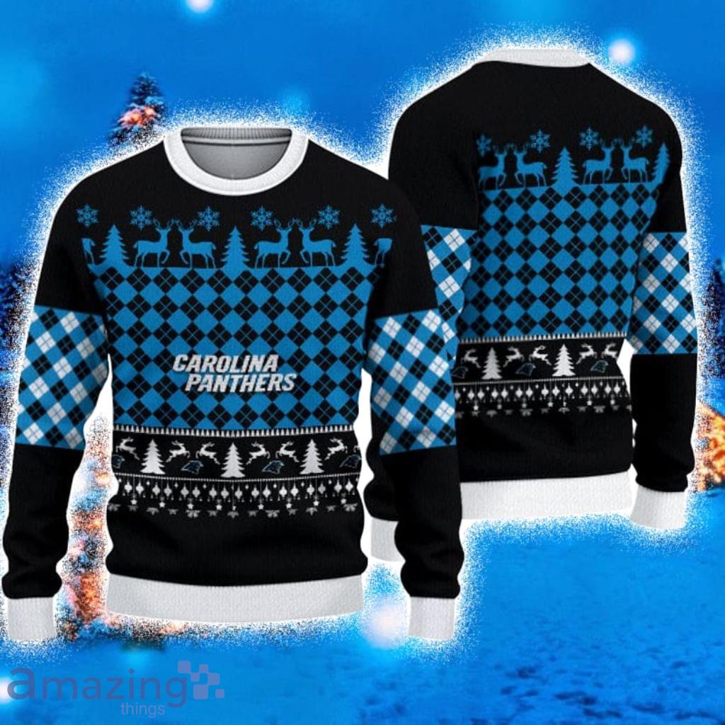 Carolina Panthers Check Ugly Christmas Sweater 3D Gift For Fans