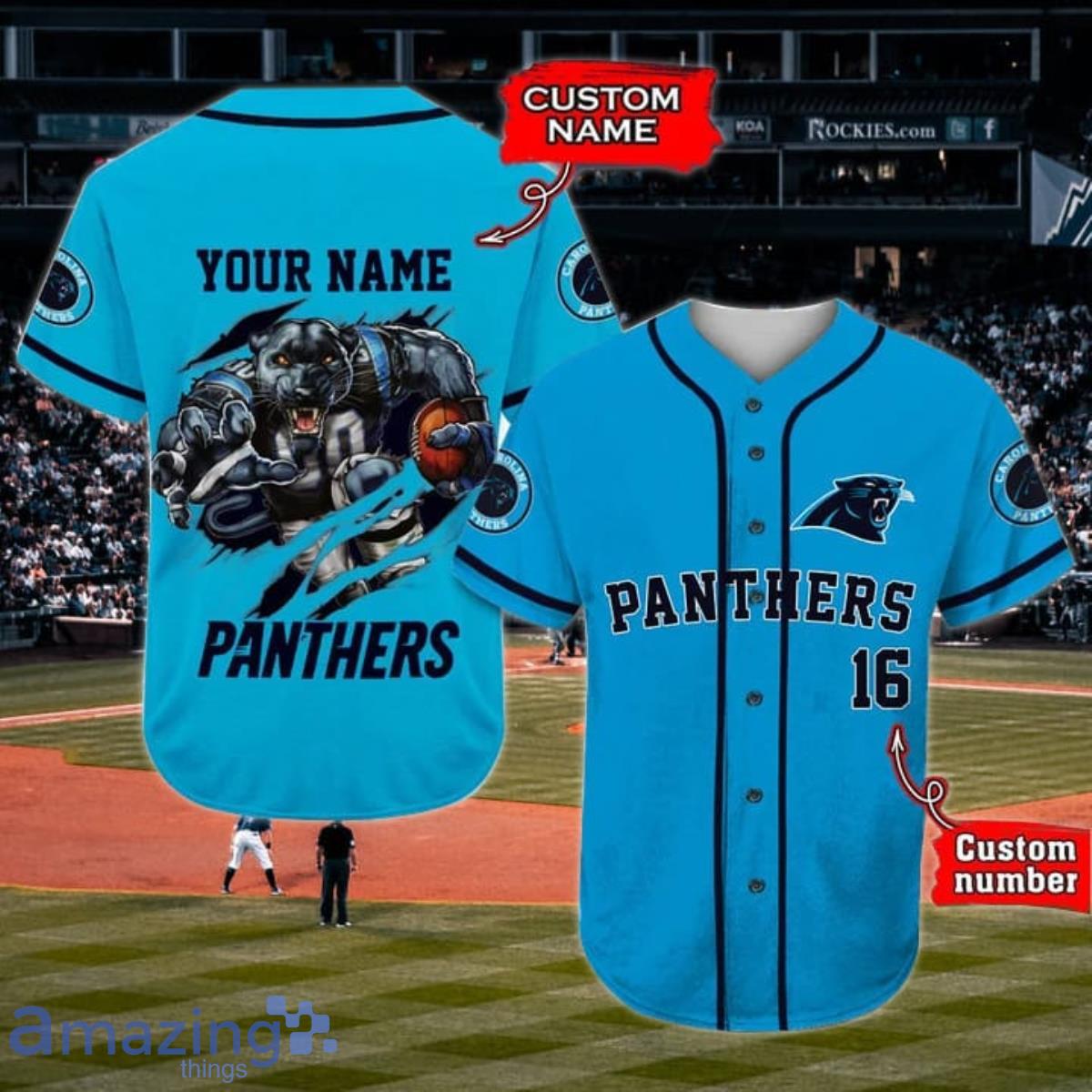 carolina panthers personalized jersey