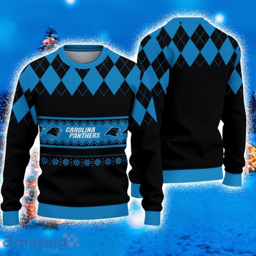 Carolina Panthers Christmas Pattern Ugly Christmas Sweater