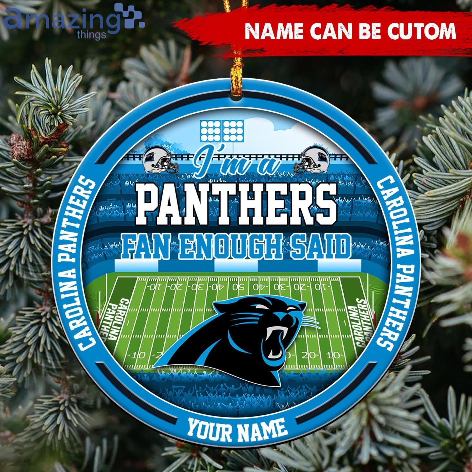 Personalized Carolina Panthers 2022 Ball Christmas Ornament