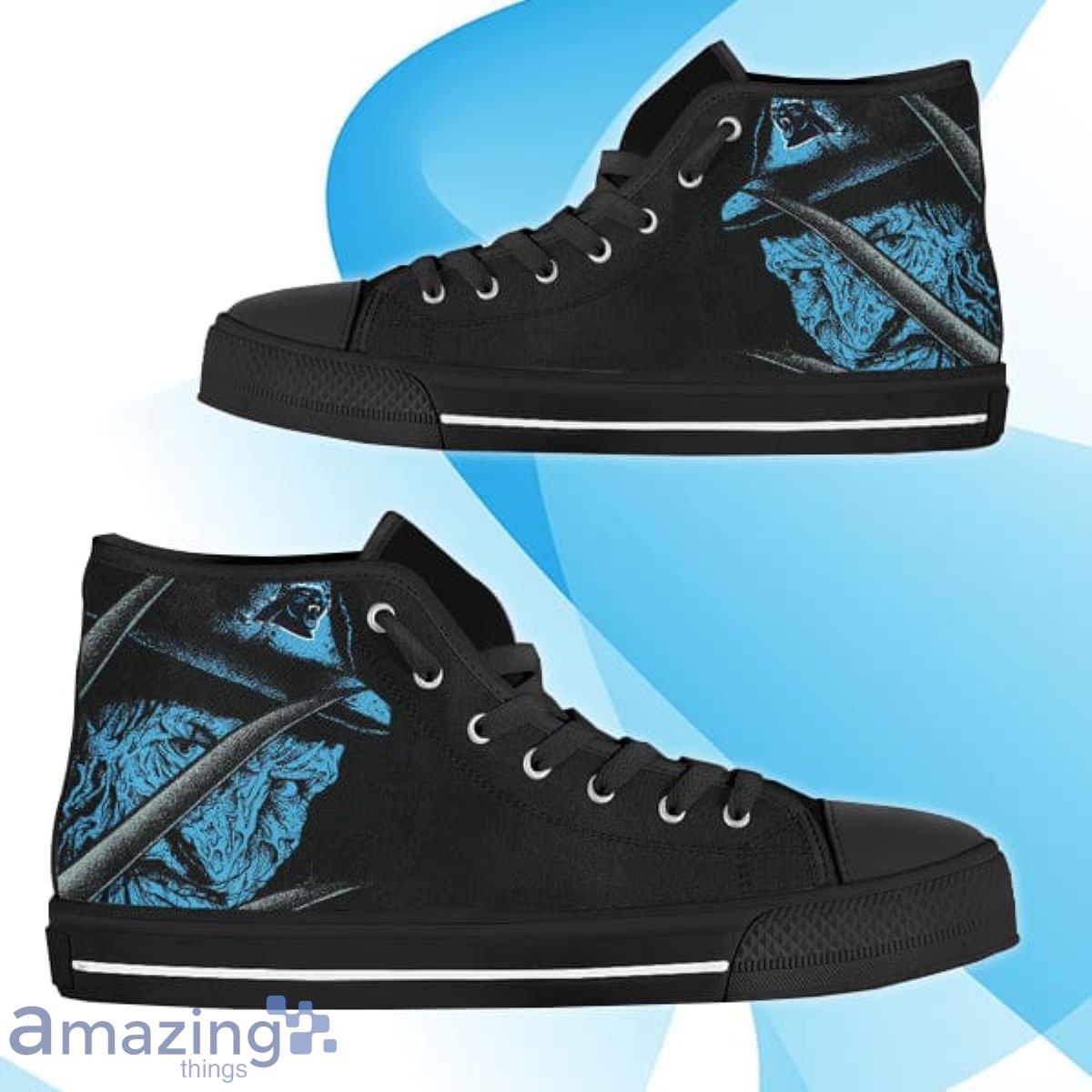 Carolina Panthers Nightmare Freddy Colorful High Top Canvas Shoes Best Gift Product Photo 1