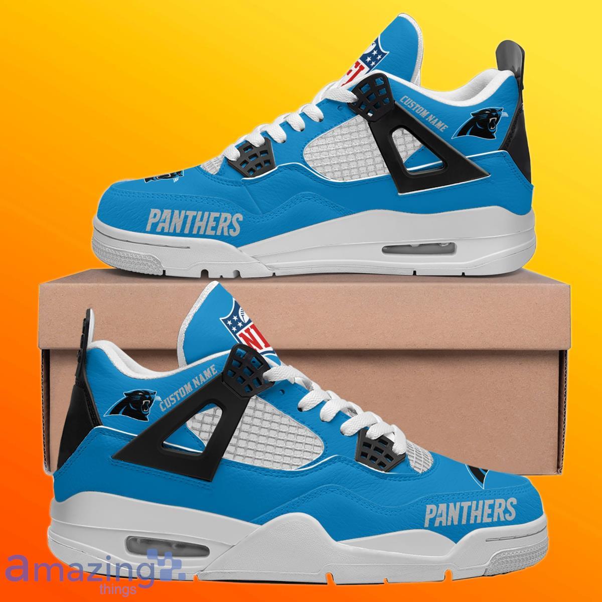 Carolina Panthers Bandana Pattern Custom Air Jordan 4 Shoes