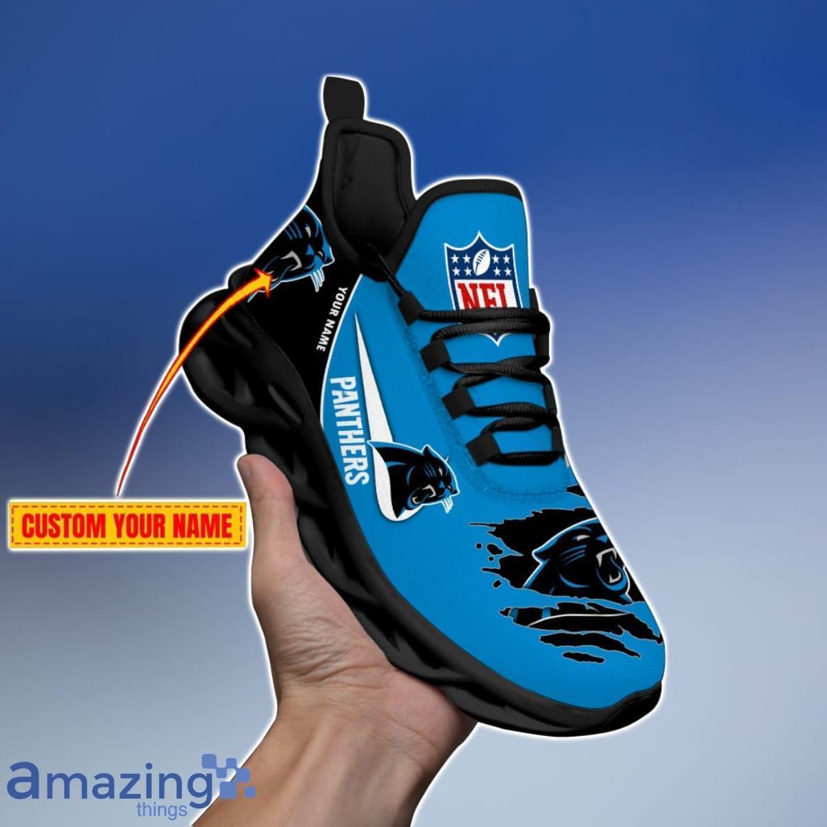 Carolina Panthers Personalized New Premium Luxury NFL Max Soul Shoes Unique  Gift For Fans