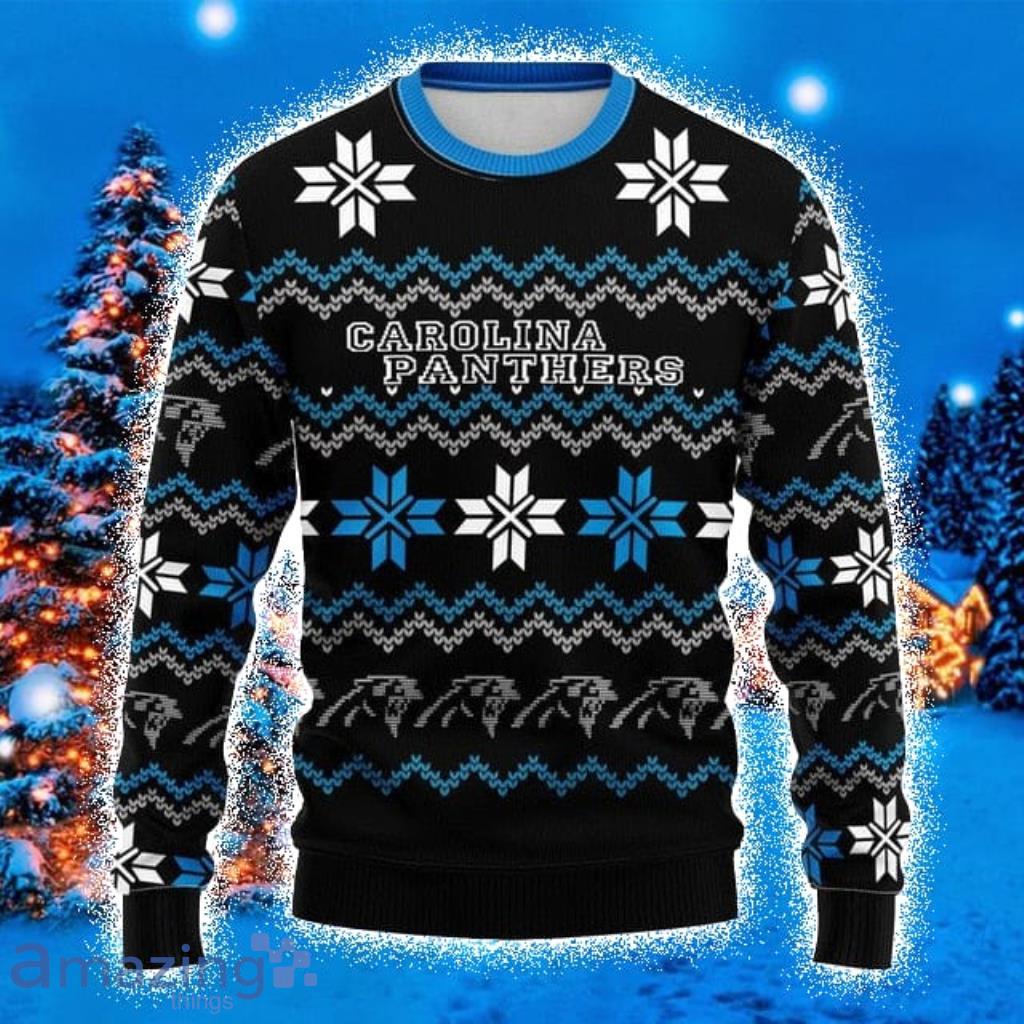 Carolina Panthers Santa Ugly Christmas Sweater 3D Gift For Fans