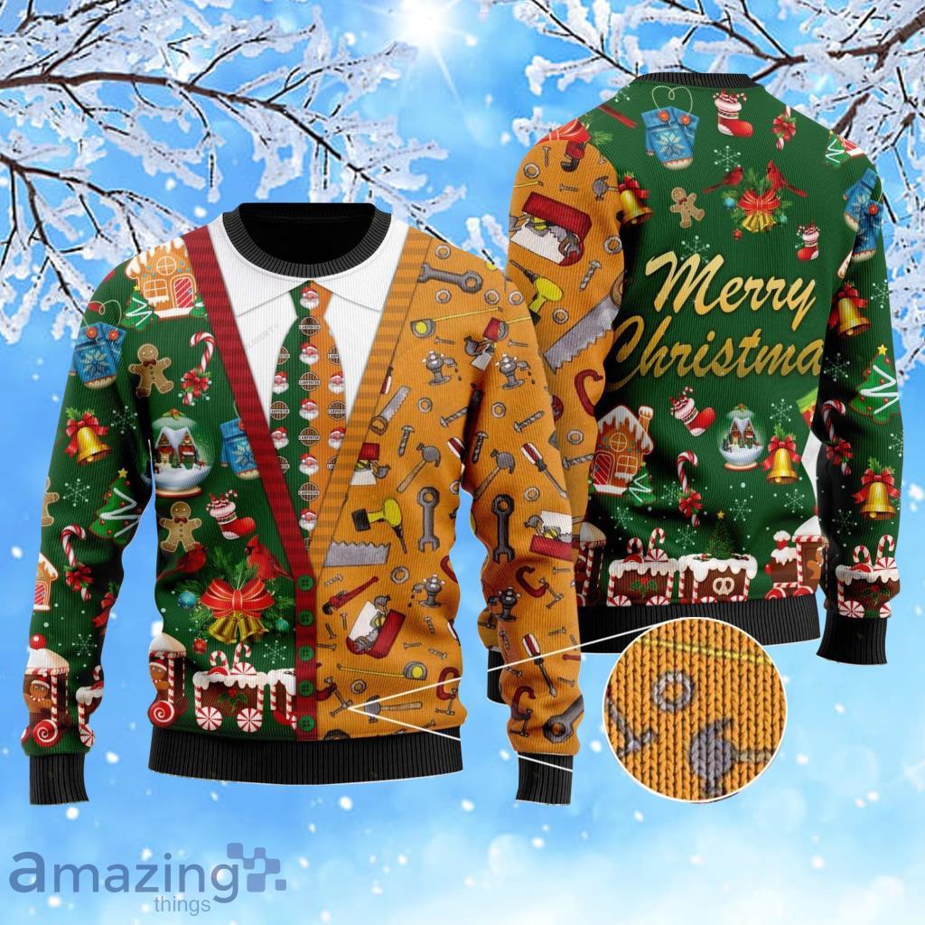 Carpenter Merry Christmas Ugly Sweater 3D At Xmas Product Photo 1 Carpenter Merry Christmas Ugly Sweater 3D At Xmas Product Photo 1