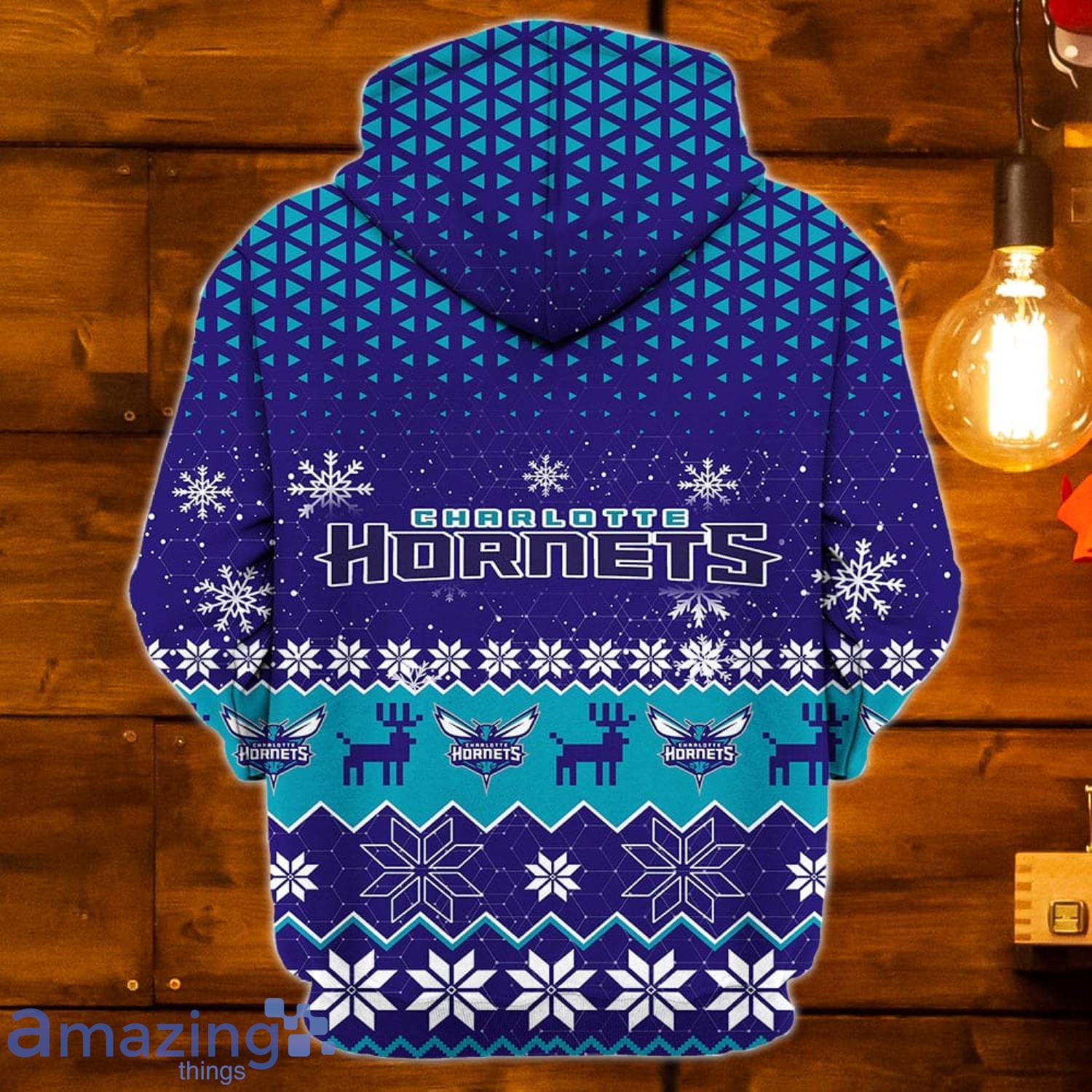 Charlotte Hornets Sports Football American New Trends 3D Hoodie Christmas Gift For Men And Women image Charlotte Hornets Sports Football American New Trends 3D Hoodie Christmas Gift For Men And Women Product Photo 3