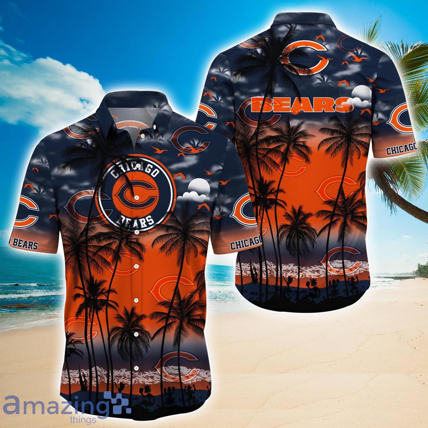 Chicago Bears All Over Print Logo And Coconut Trending Summer Gift Aloha Hawaiian  Shirt - Limotees