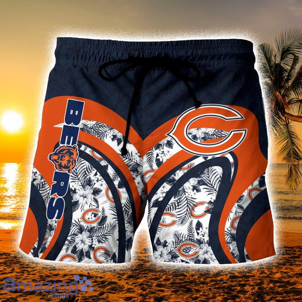 Chicago Bears Floral Casual Hawaiian Shorts Gift For Fans