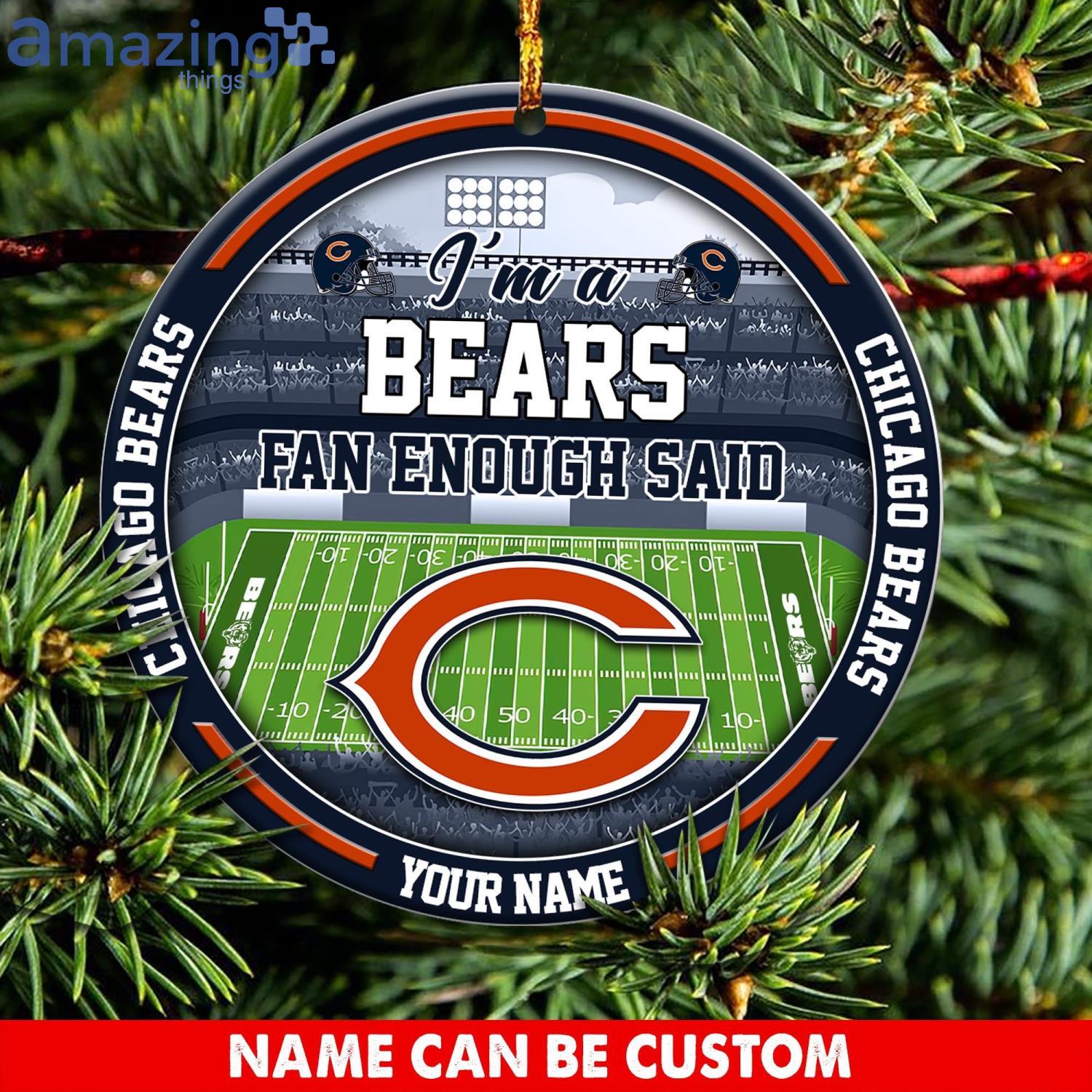 Chicago Bears NFL Christmas Ornament Custom Name For Fans