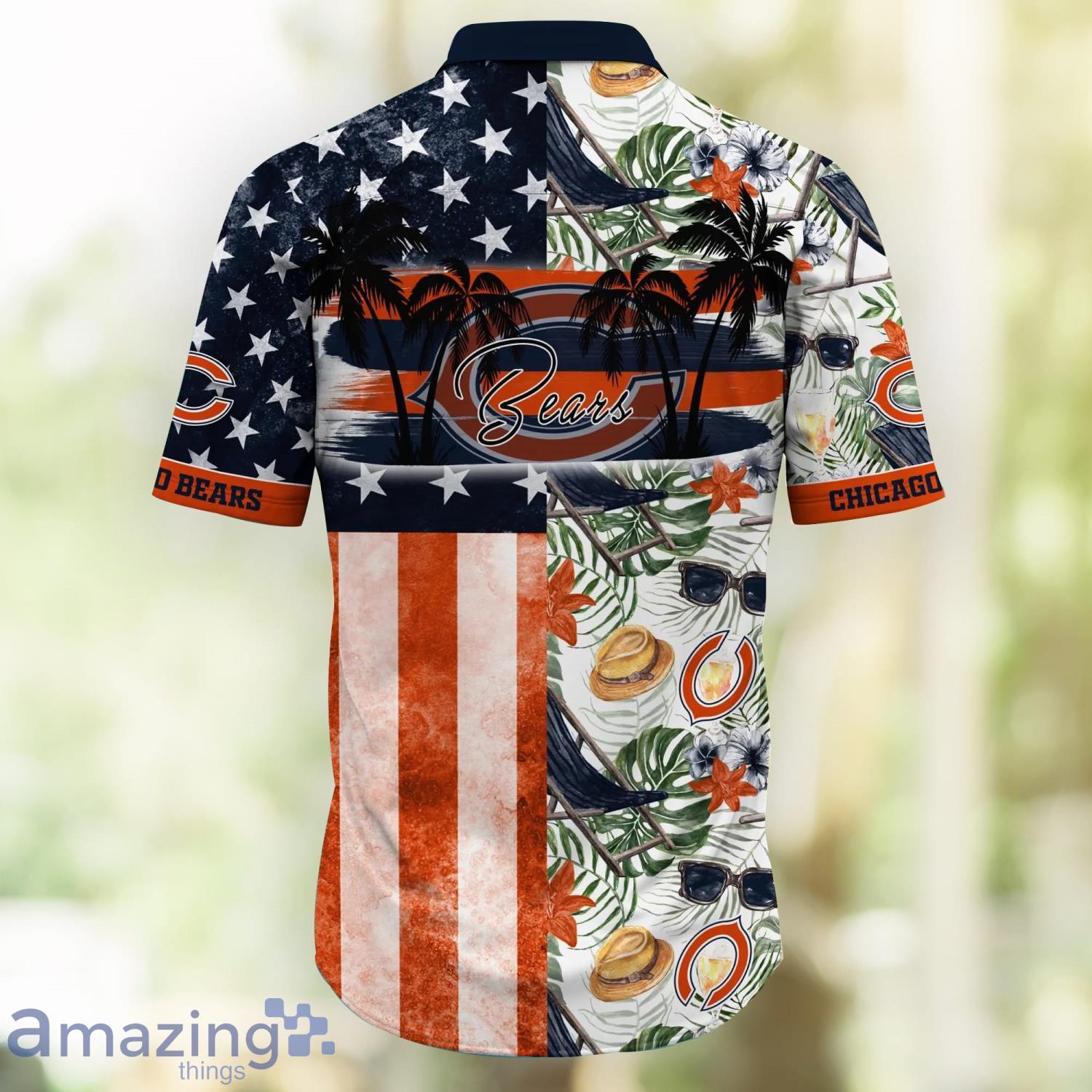 Chicago Bears NFL Graphic Tropical Pattern Style Summer 3D