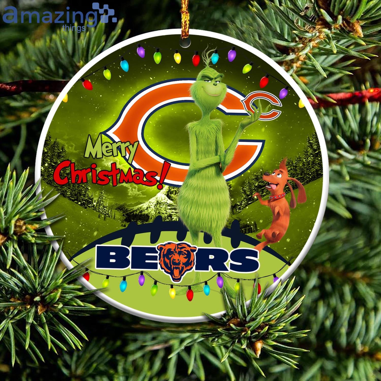Chicago Bears NFL Funny Grinch Christmas Ornaments Product Photo 1