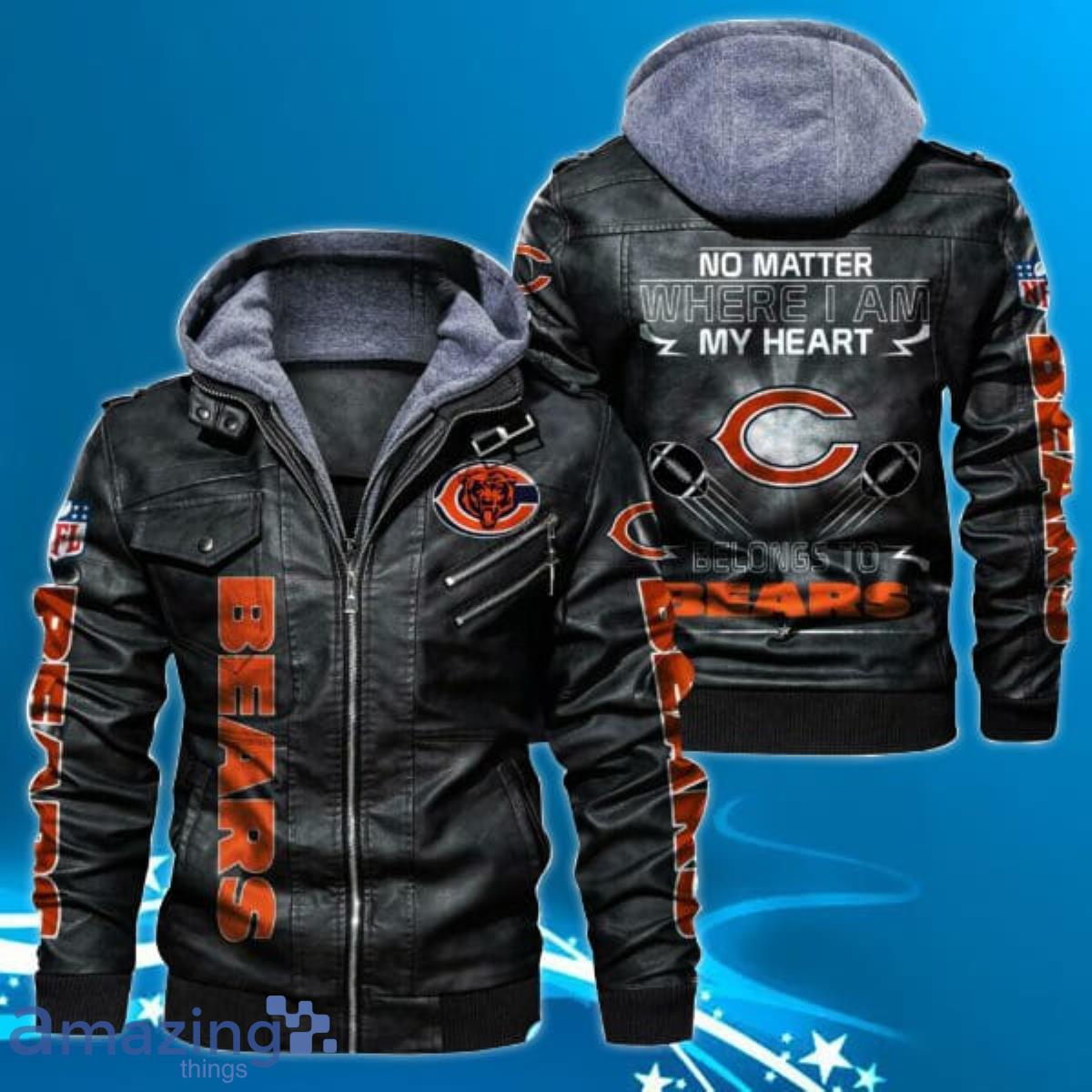 Chicago Bears NFL Leather Jacket Product Photo 1