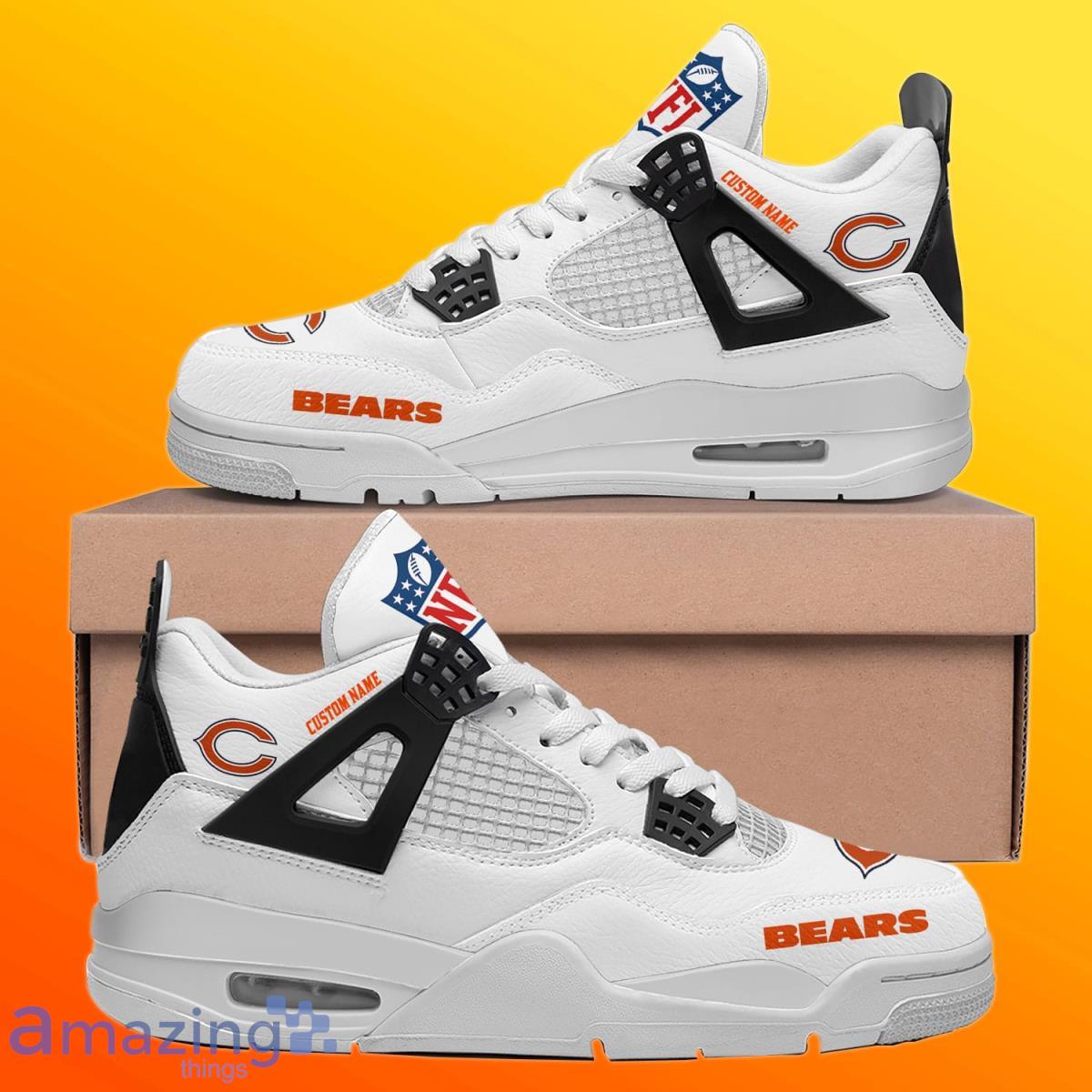 Chicago Bears Personalized Name NFL Air Jordan 4 Trending Sneaker Style Gift For Fans Product Photo 1 Chicago Bears Personalized Name NFL Air Jordan 4 Trending Sneaker Style Gift For Fans Product Photo 1