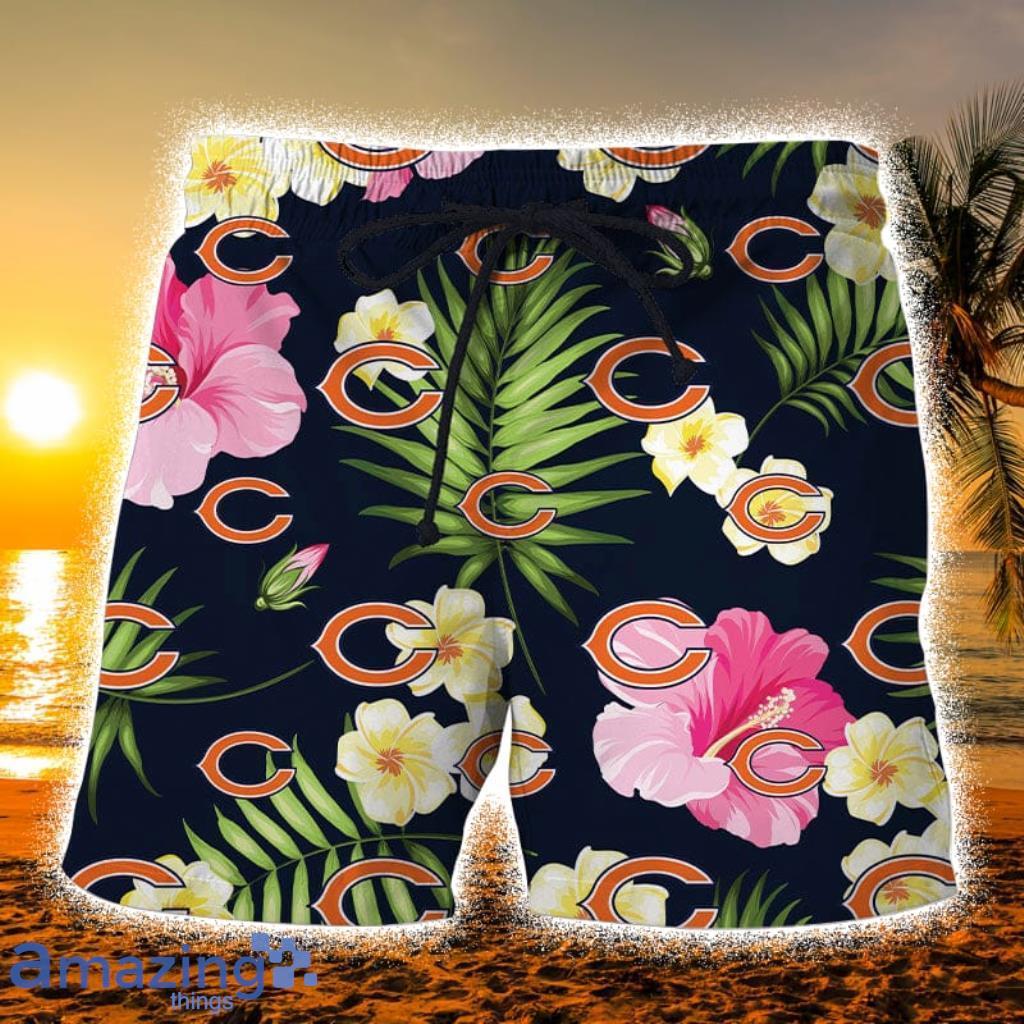 Chicago Bears Floral Hawaiian Shirt And Shorts Happy Summer Gift For Fans -  Banantees