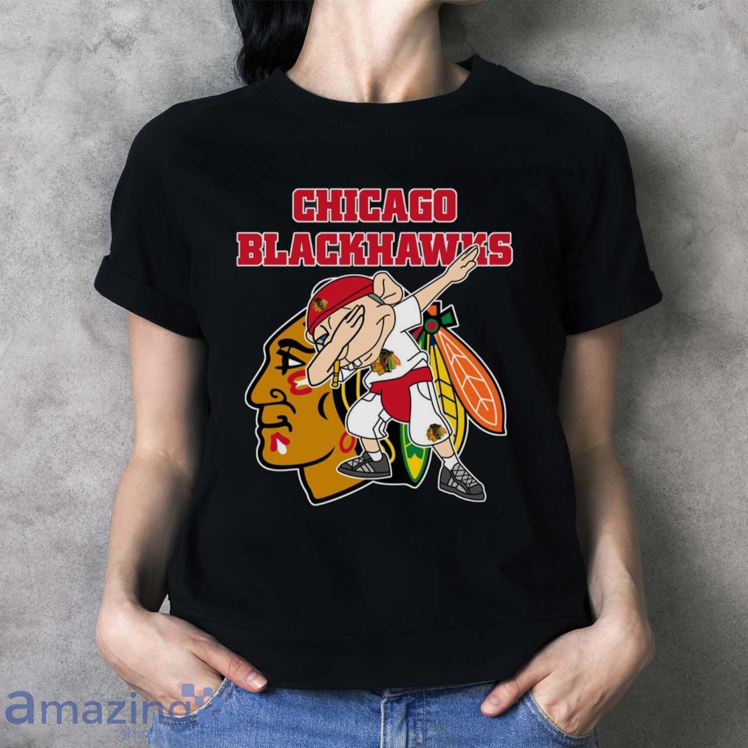 Chicago Blackhawks NHL Hockey Jeffy Dabbing Sports T Shirt For Men And Women image Chicago Blackhawks NHL Hockey Jeffy Dabbing Sports T Shirt For Men And Women - Ladies T-Shirt
