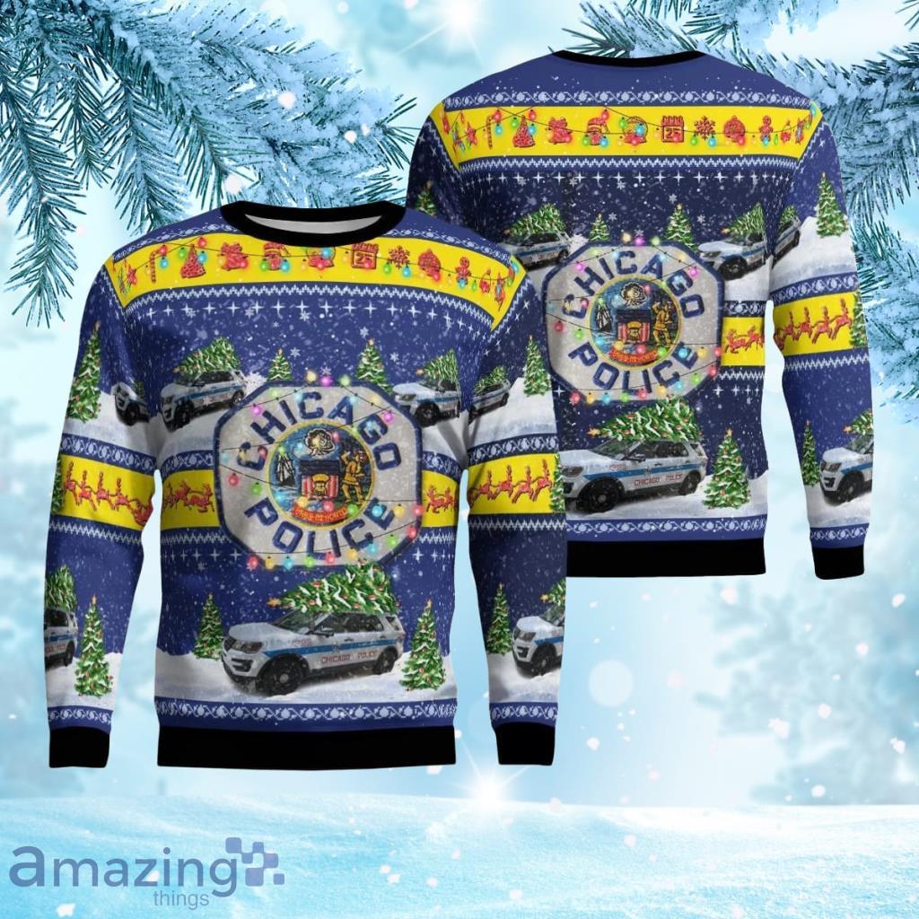 Chicago Police Ford Police Interceptor Utility Christmas Aop Ugly Sweater 3D Gift For Men And Women Product Photo 1
