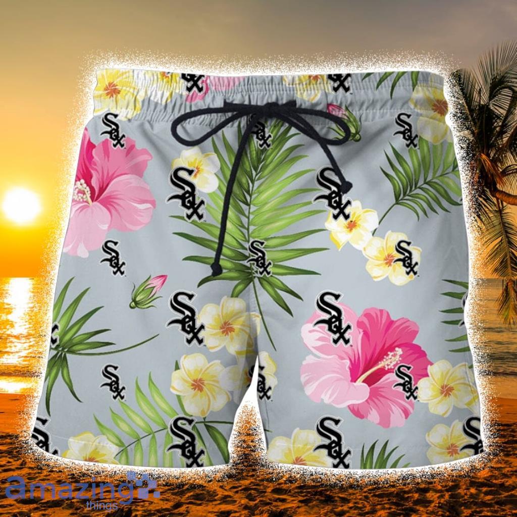 Chicago White Sox Summer Floral Hawaiian Shorts Gift For Fans Product Photo 1