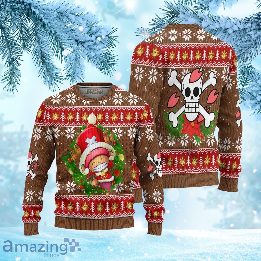 Chopper Chibi One Piece Ugly Christmas Sweater 3D Gift For Big Fans Product Photo 1