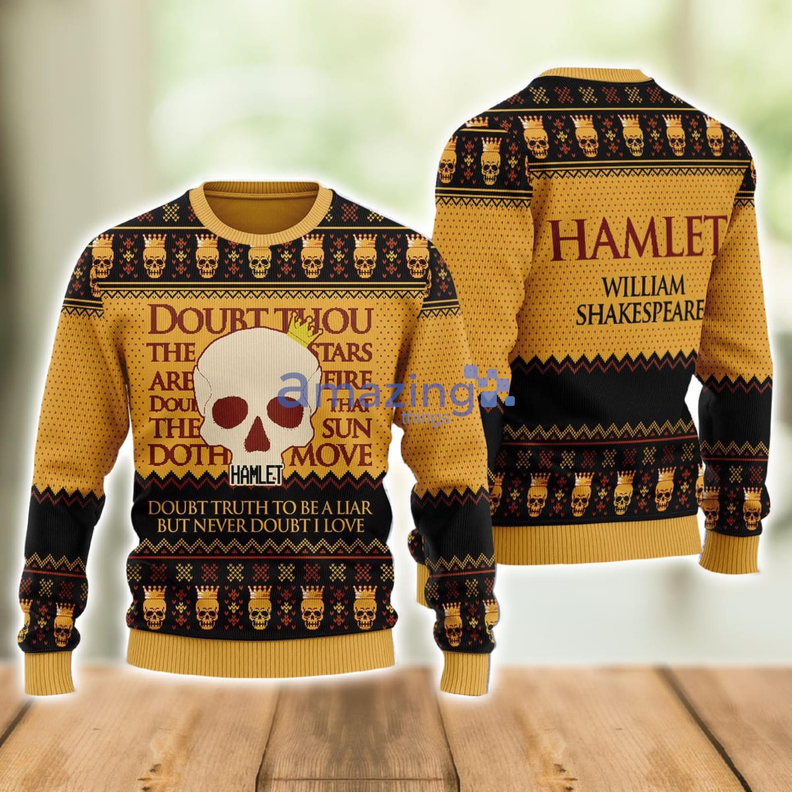 Christmas Gift Hamlet William Shakespare Men And Women Ugly Christmas Sweater Product Photo 1