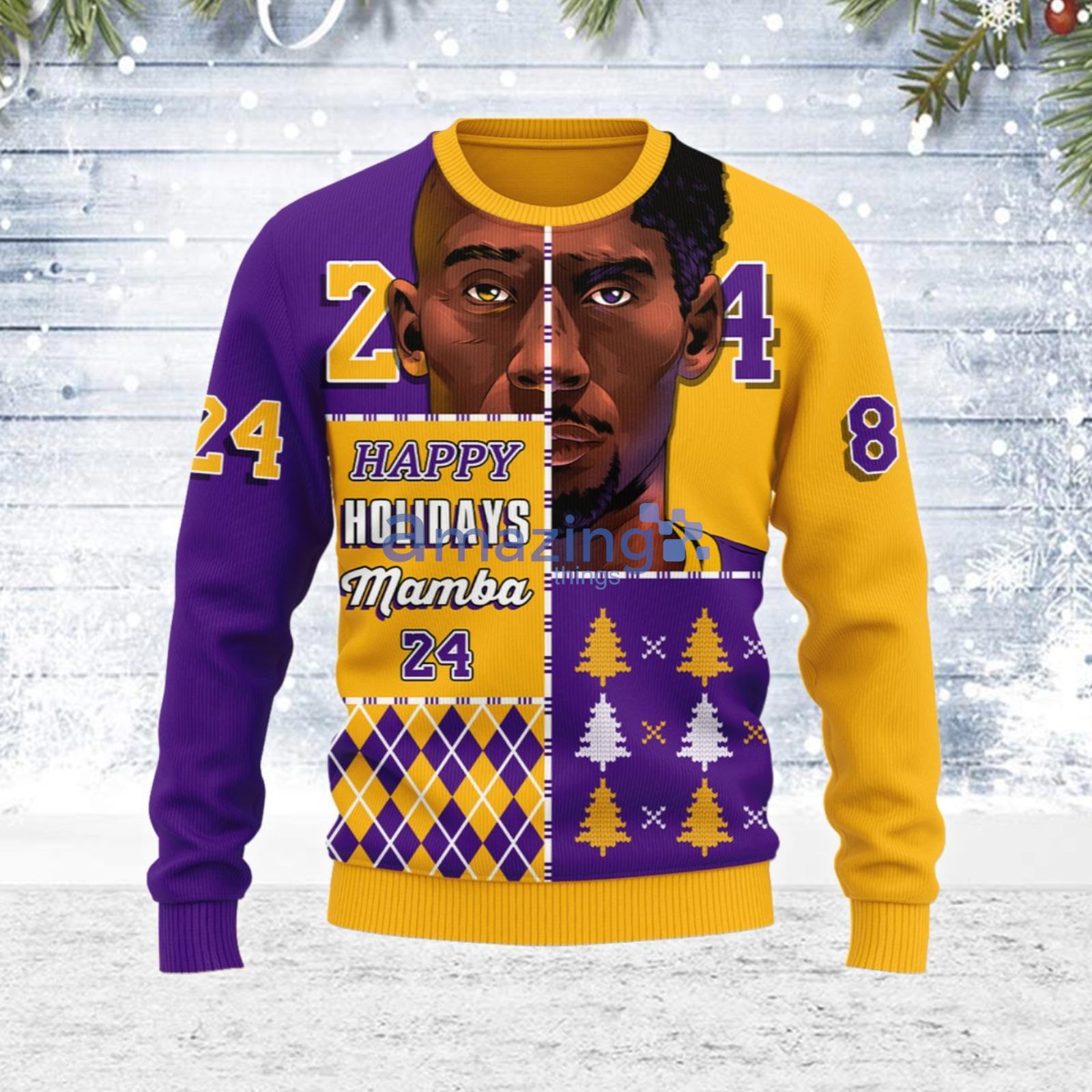 Christmas Gift Happy Holidays Mamba Men And Women Ugly Christmas Sweater Product Photo 1
