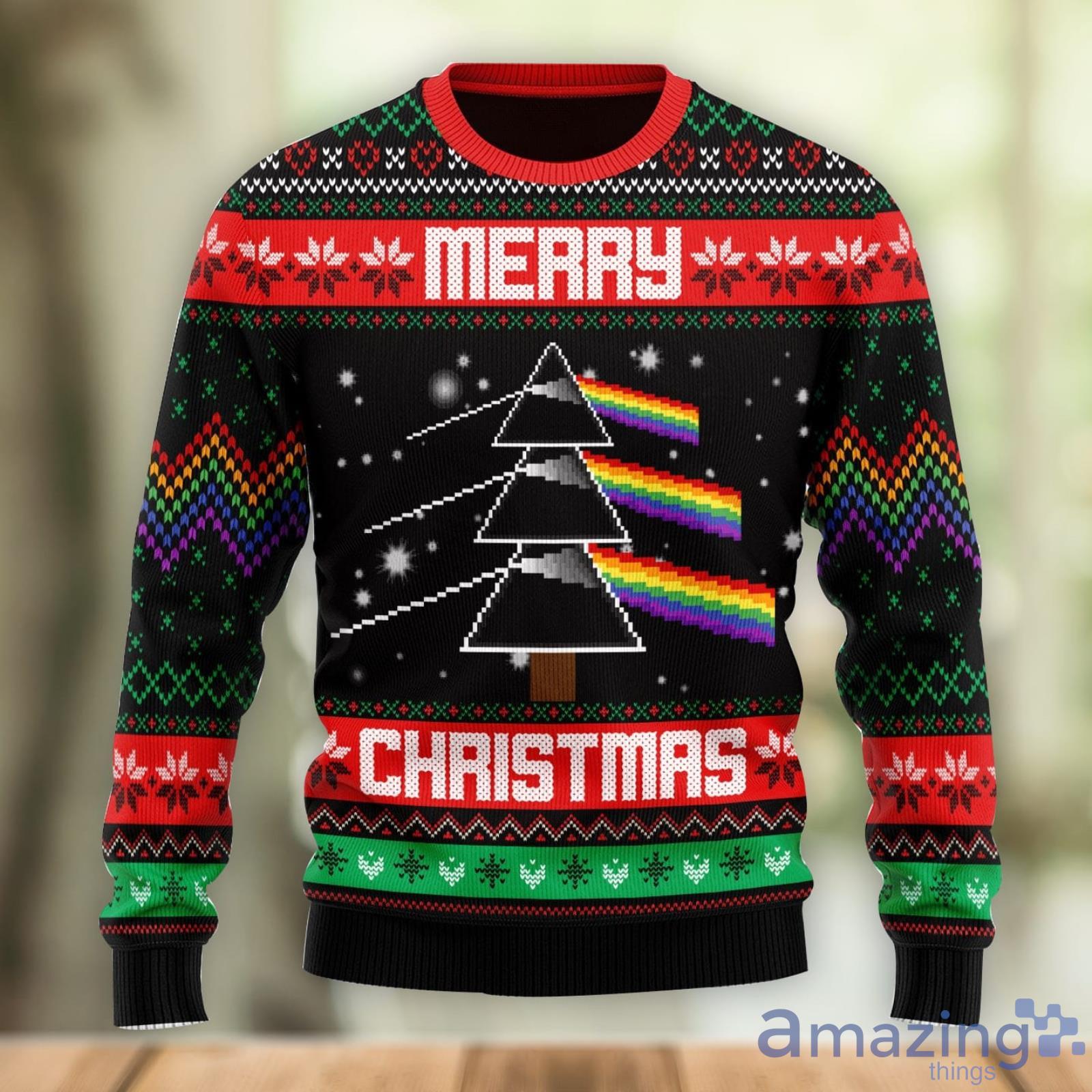 Christmas Gift Merry Christmas Pink Floy Men And Women Ugly Christmas Sweater Product Photo 1