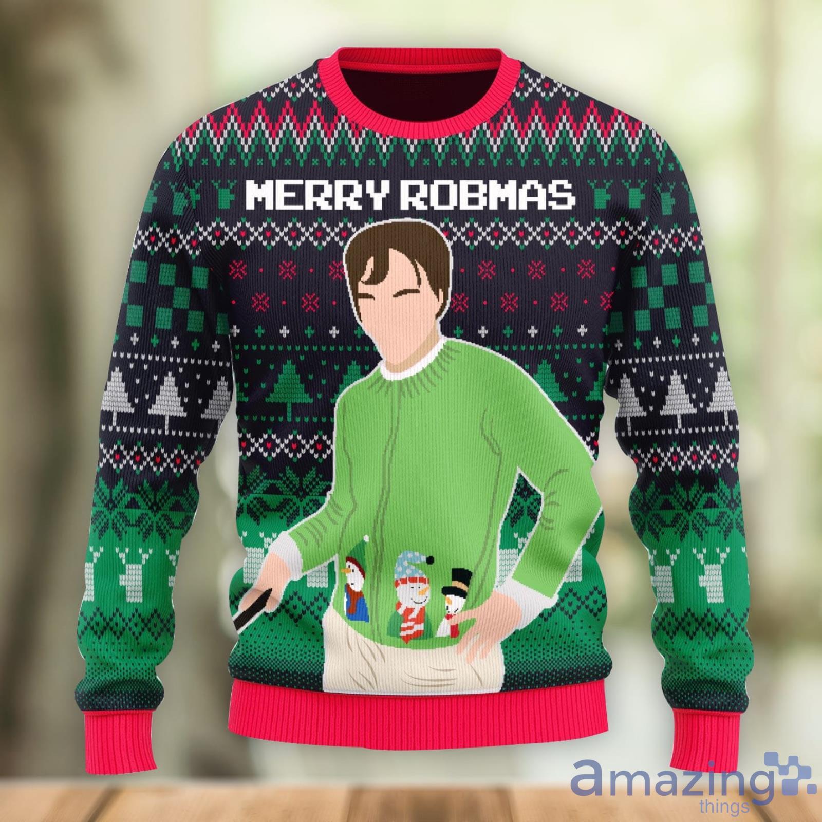 Christmas Gift Merry Robmas Robert Pattinson Green Men And Women Ugly Christmas Sweater Product Photo 1 Christmas Gift Merry Robmas Robert Pattinson Green Men And Women Ugly Christmas Sweater Product Photo 1