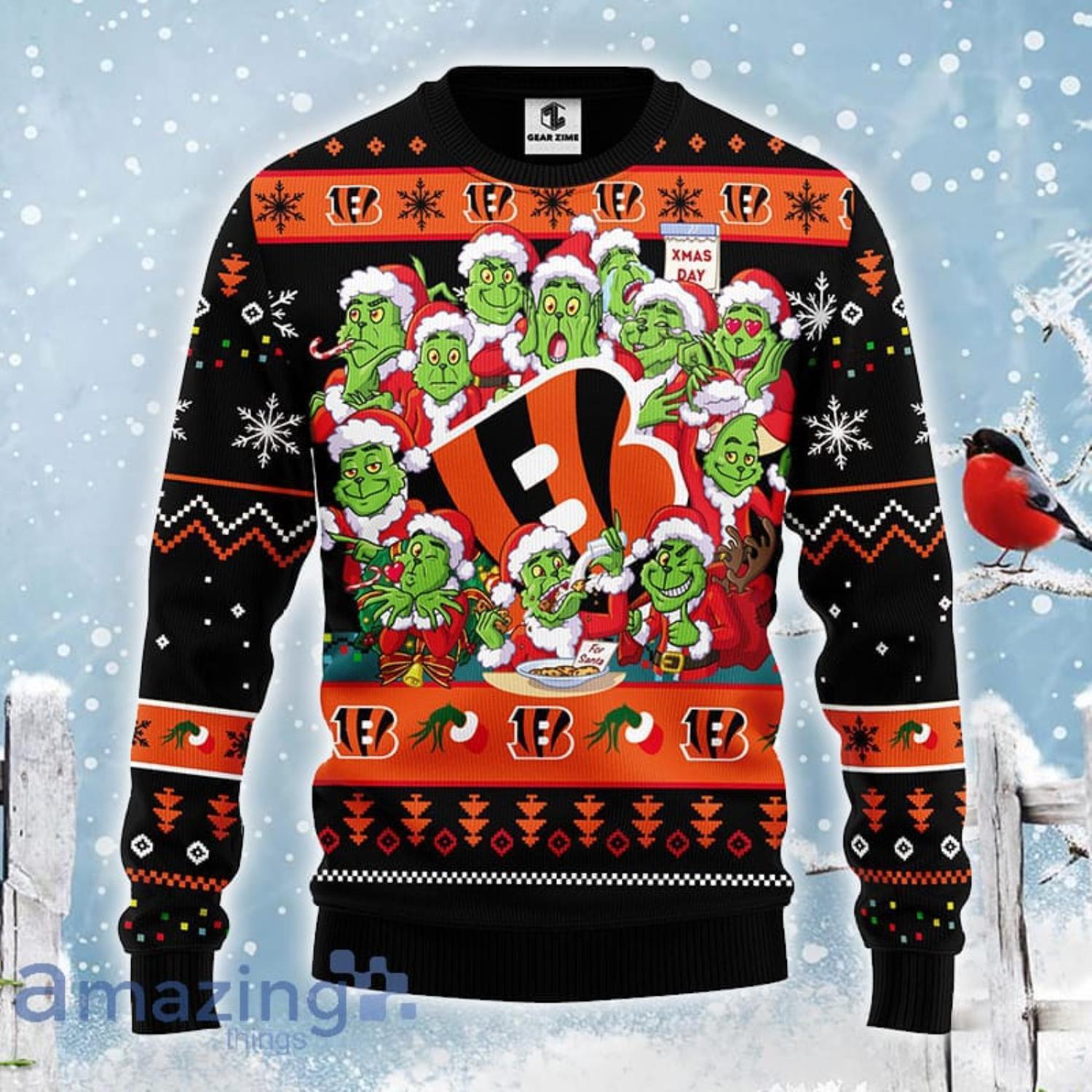 NFL Cincinnati Bengals The Grinch New Ugly Christmas Sweater For