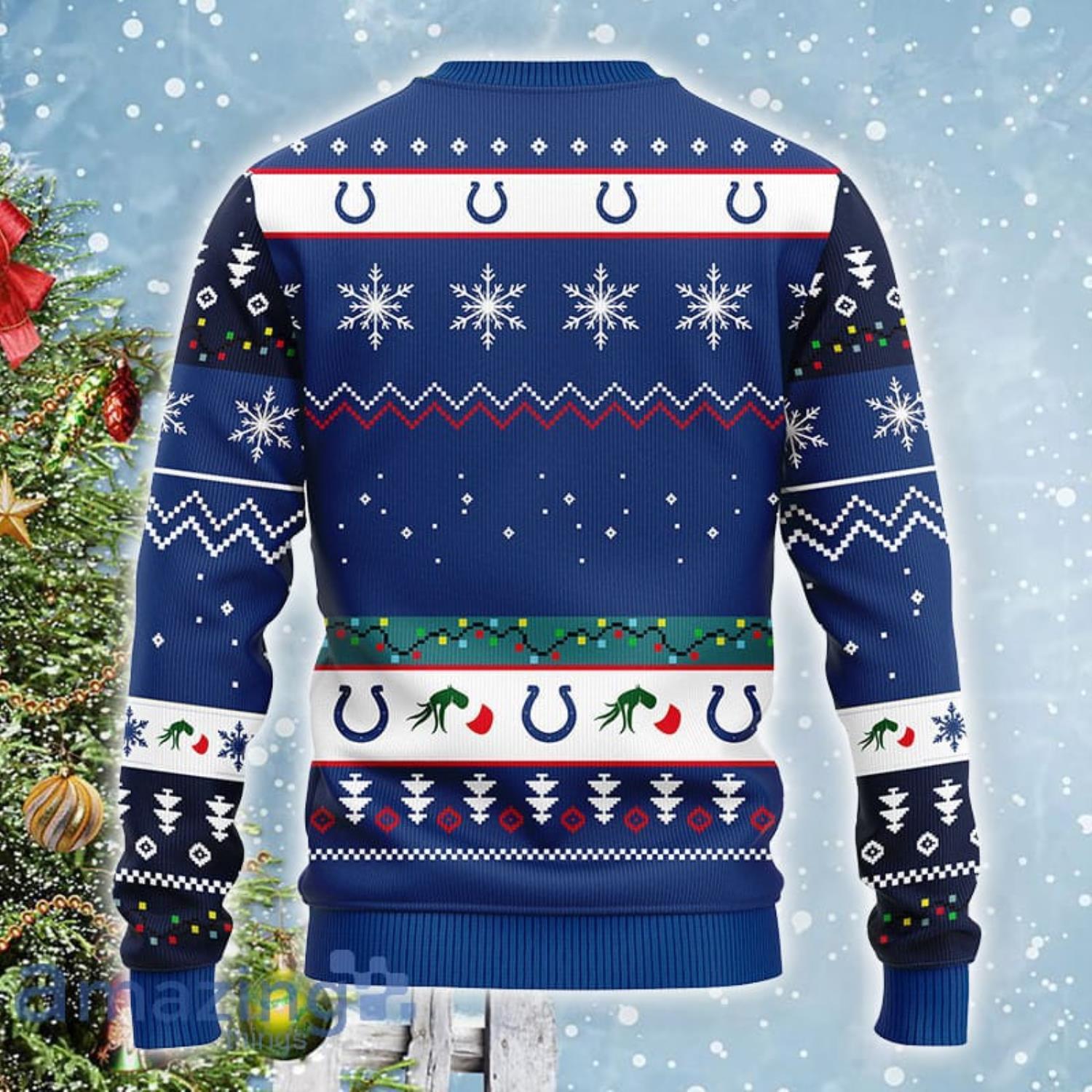 NFL Indianapolis Colts Ugly Christmas Sweater Grinch Show Your