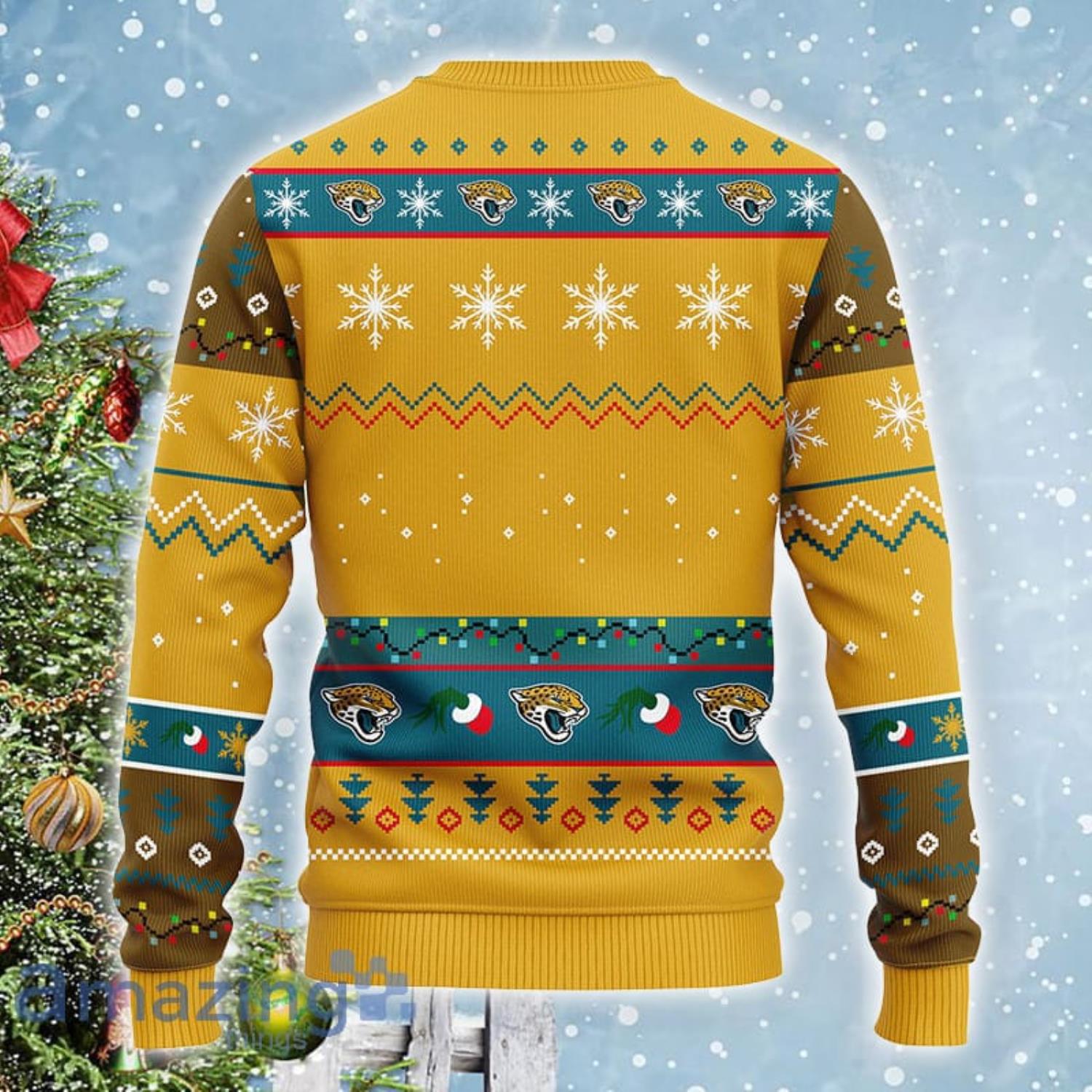 Jacksonville Jaguars NFL Big Logo Ugly Christmas Sweater Gift For