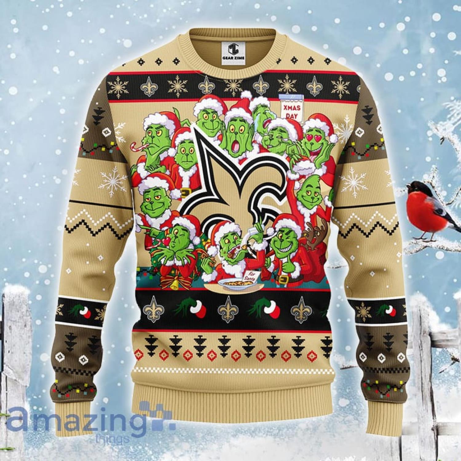 ugly christmas sweater new orleans saints