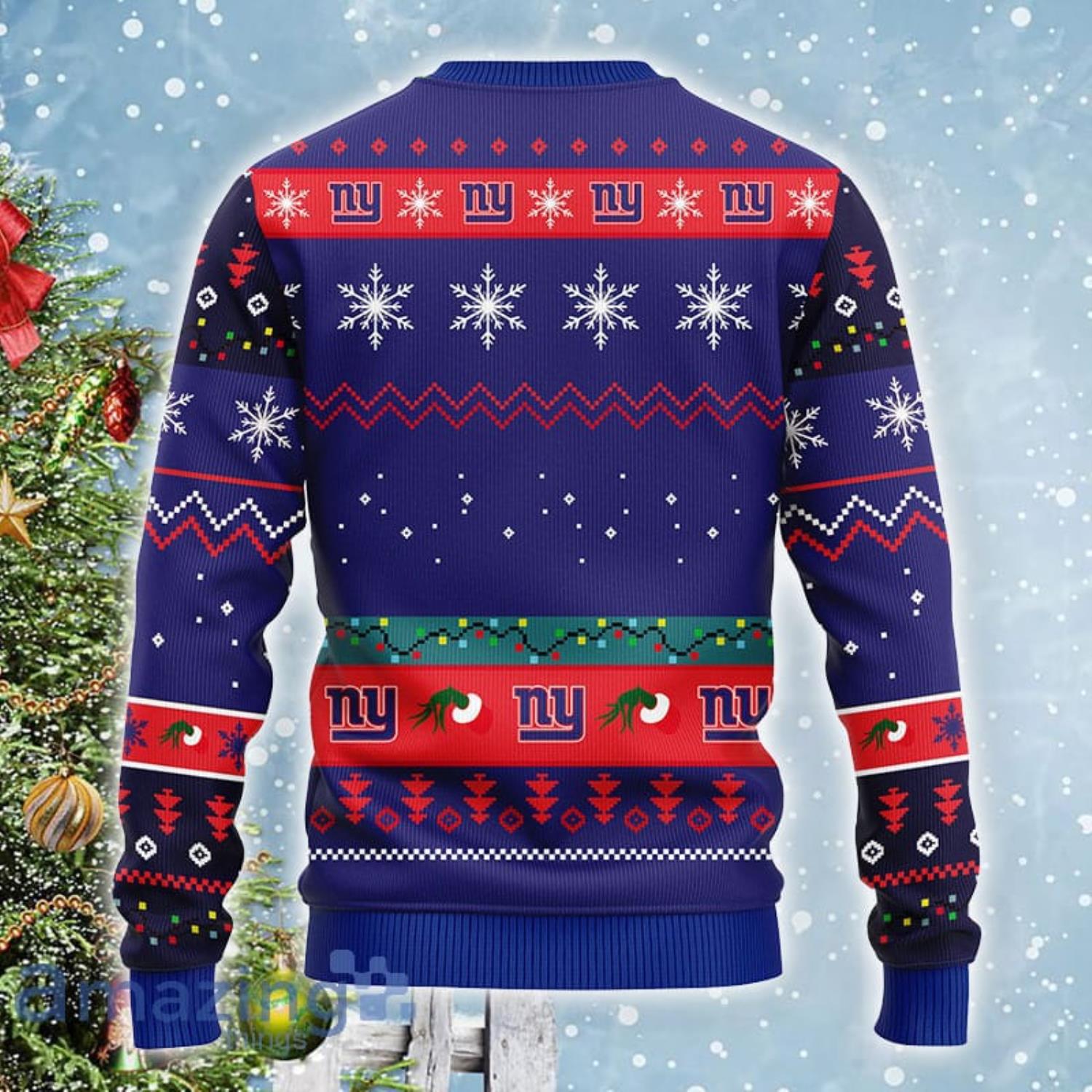 NFL New York Giants Cute Grinch Funny Xmas s, Grinch Light Ugly Christmas  Sweater - Freedomdesign