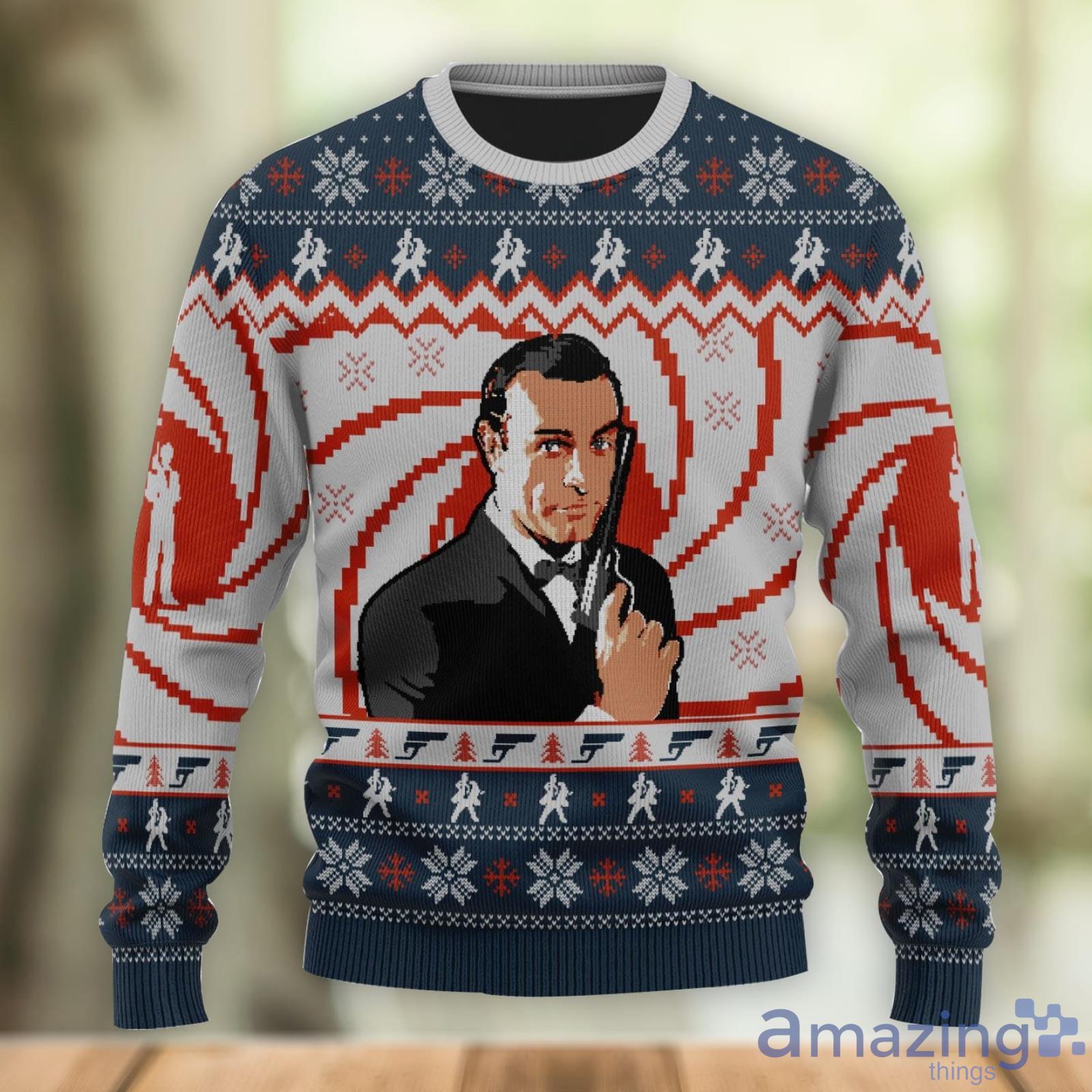 Christmas Gift Sean Connery Men And Women Ugly Christmas Sweater Product Photo 1 Christmas Gift Sean Connery Men And Women Ugly Christmas Sweater Product Photo 1