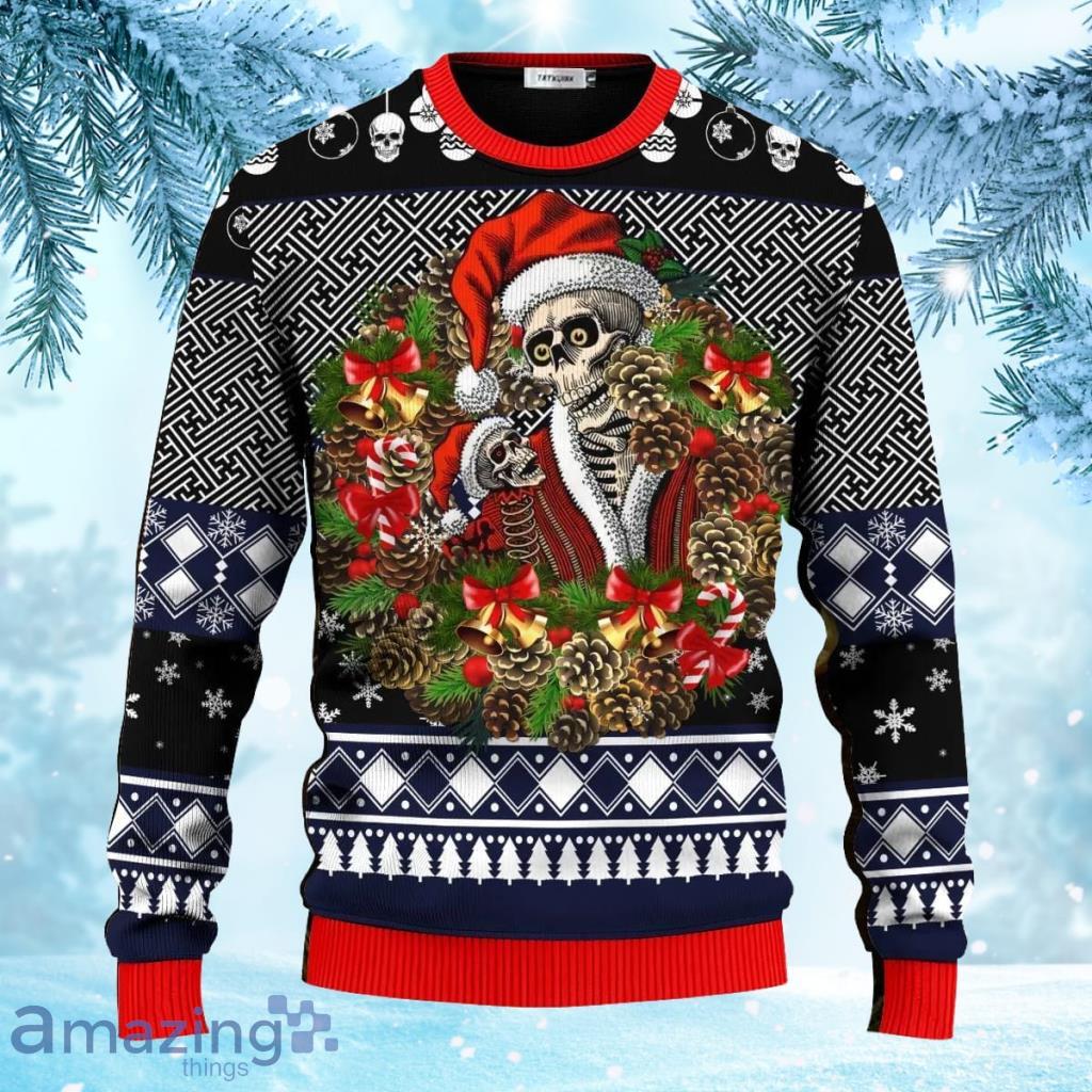 Christmas Santa Claus Skull Ugly Christmas Sweater 3D Idea Gift For Men And  Women