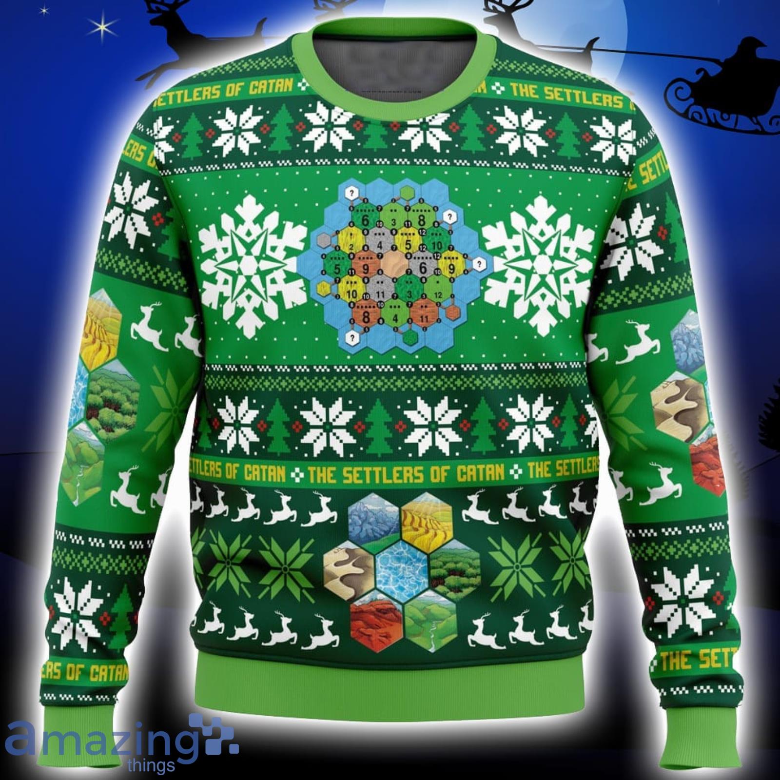 Christmas Settlers of Catan Board Games Xmas Ugly Christmas Sweater Christmas Gift For Men And Women Product Photo 1