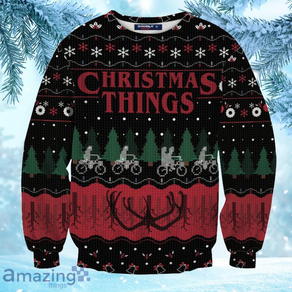 Christmas Things Unisex Wool Sweater Ugly Christmas Sweater 3D Product Photo 1