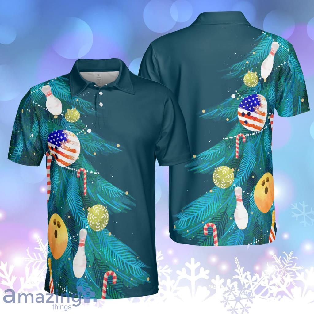 Christmas Tree Decorations With Bowling Mens Polo Shirts Product Photo 1 Christmas Tree Decorations With Bowling Mens Polo Shirts Product Photo 1