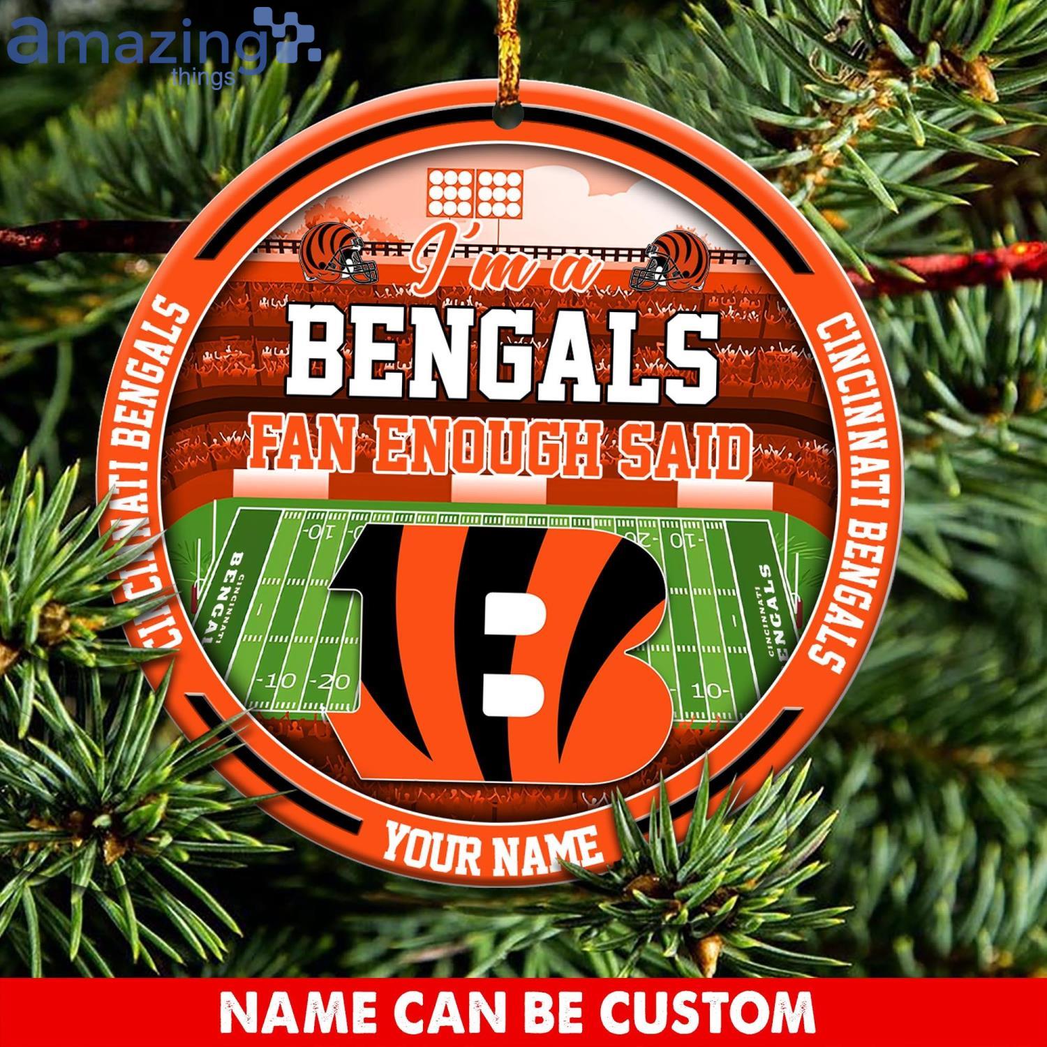 Cincinnati Bengals NFL Christmas Ornament Custom Name For Fans Product Photo 1