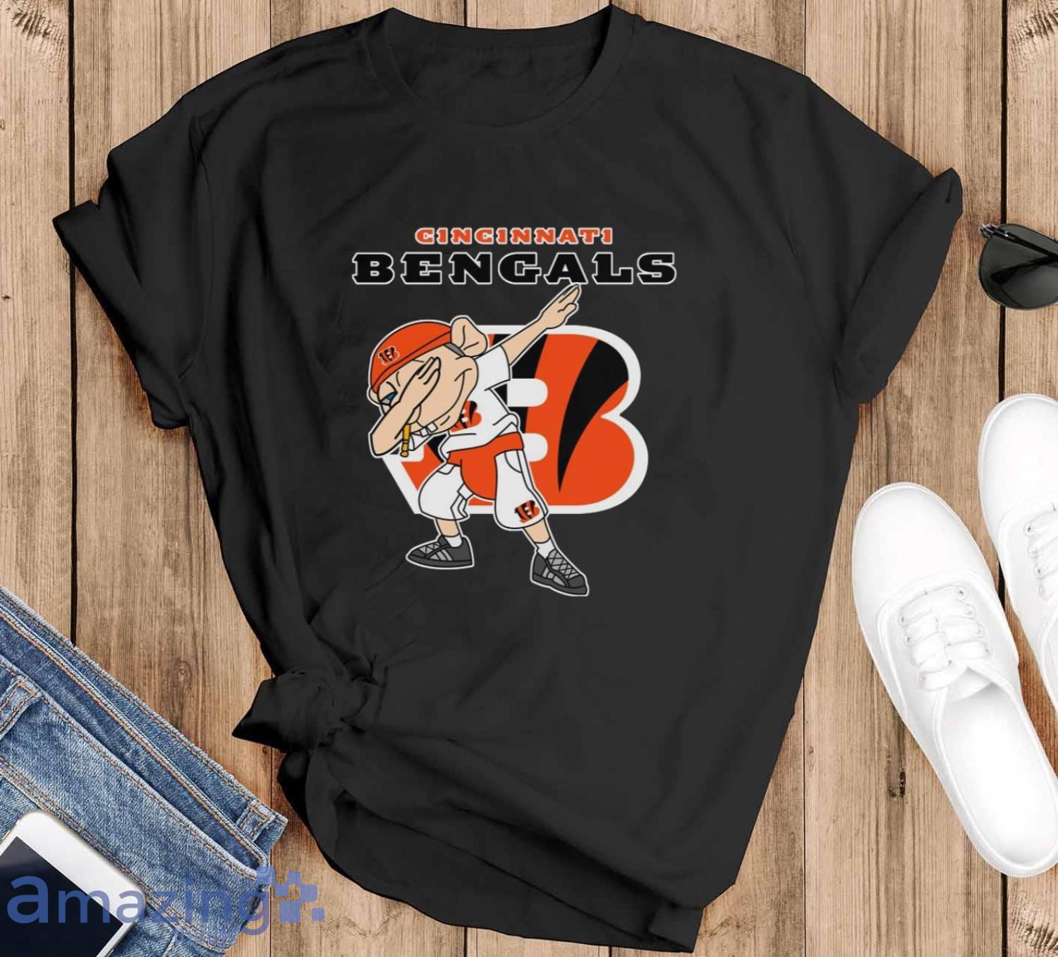 Cincinnati Bengals NFL Football Jeffy Dabbing Sports T Shirt For Men And Women - Black T-Shirt