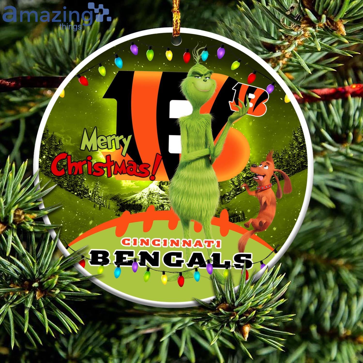Cincinnati Bengals NFL Funny Grinch Christmas Ornaments Product Photo 1