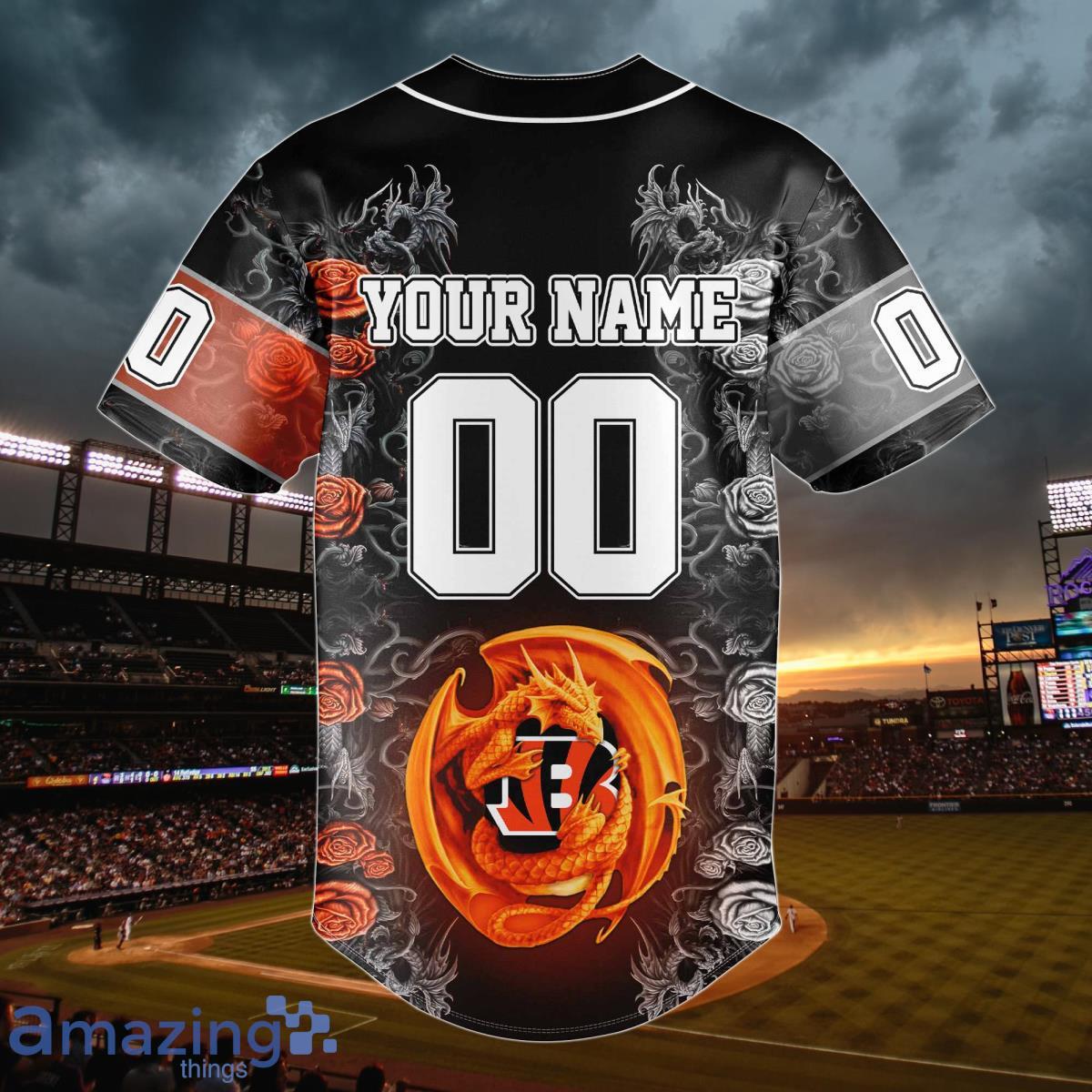 Cincinnati Bengals NFL Custom Name Baseball Jersey Shirt Gift For