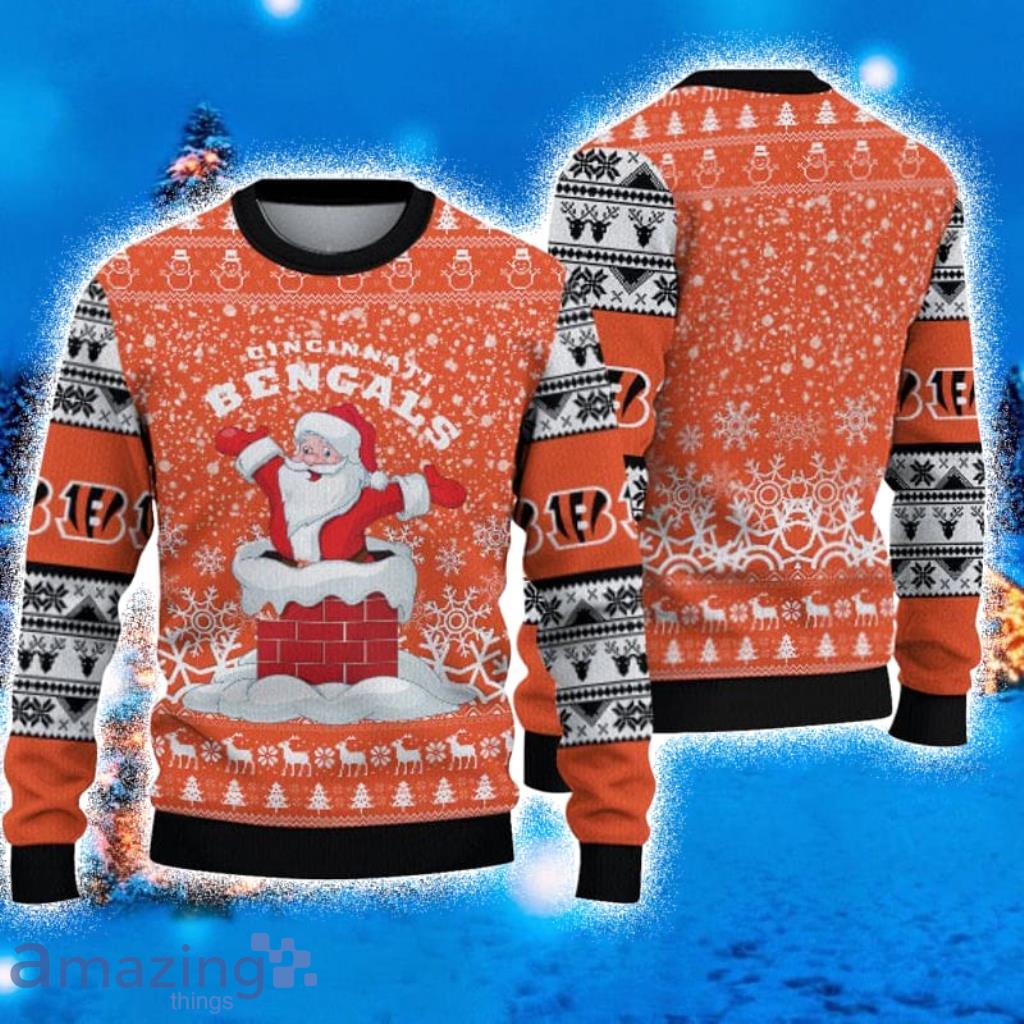 Bengals Christmas Sweater Fascinating Santa Claus Cincinnati