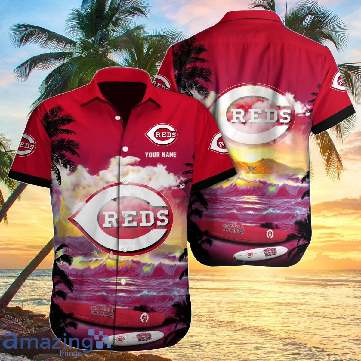 Cincinnati Reds Any Name Red Jersey Custom Name Hawaiian Shirt Best Gift  For Men And Women Fans