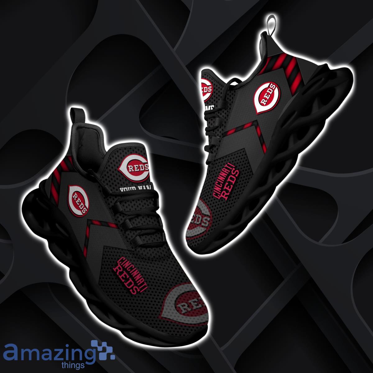 Custom Name Cincinnati Reds Baseball Max Soul Shoes Men And Women