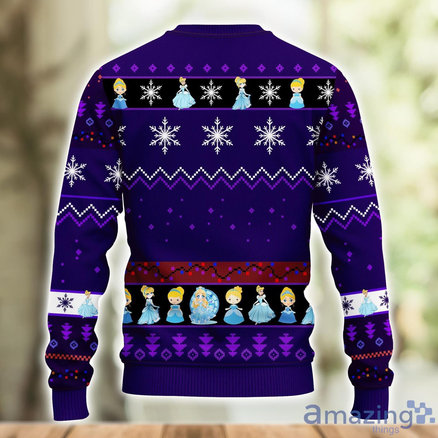 Cinderella Ugly Christmas Sweater Purple Amazing Gift Men And Women Christmas Gift image Cinderella Ugly Christmas Sweater Purple Amazing Gift Men And Women Christmas Gift Product Photo 2